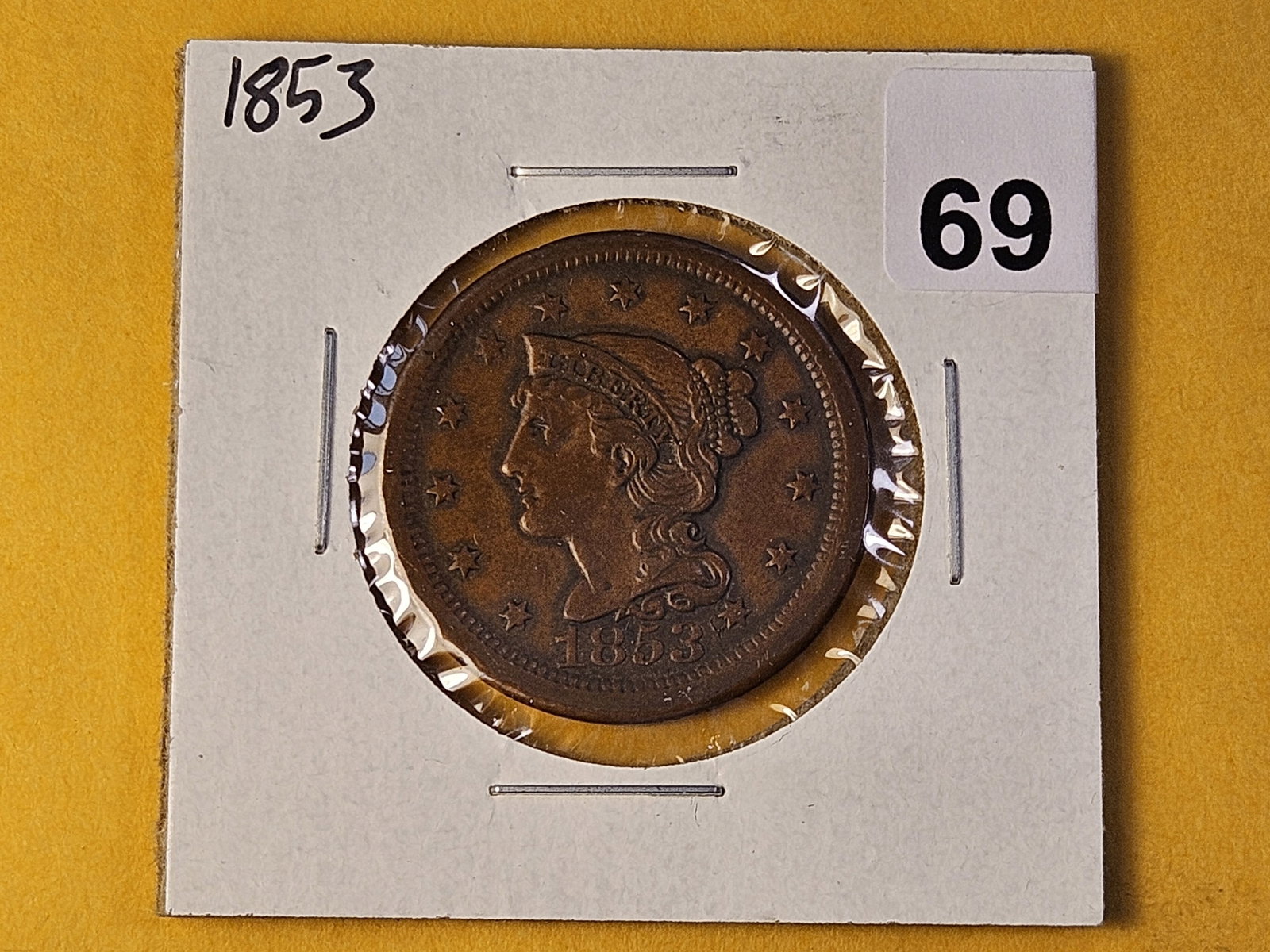 Better Grade 1853 Braided Hair Large Cent - 3