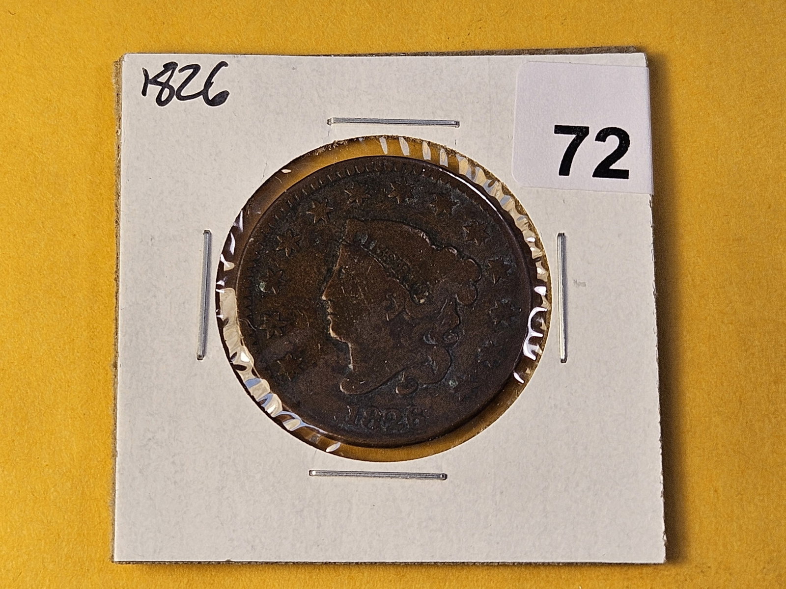1826 Coronet Head Large Cent - 2