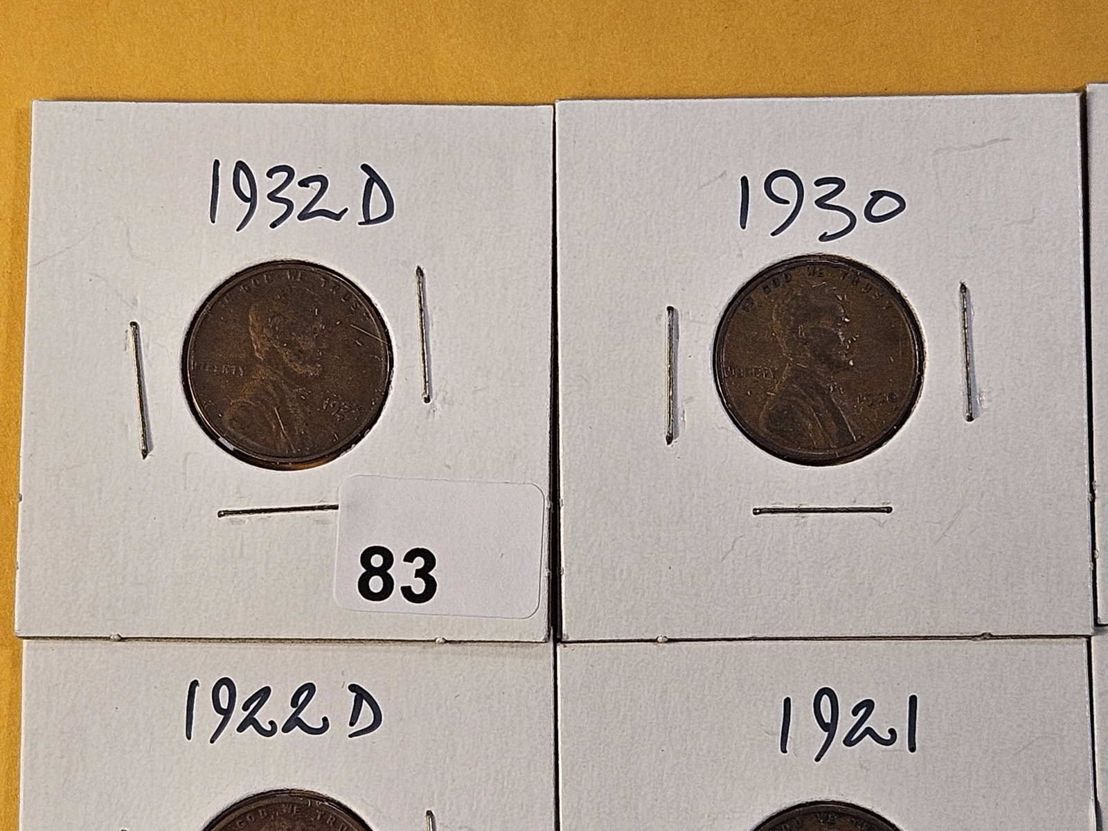 Eight Circulated Lincoln Wheat Cents - 2