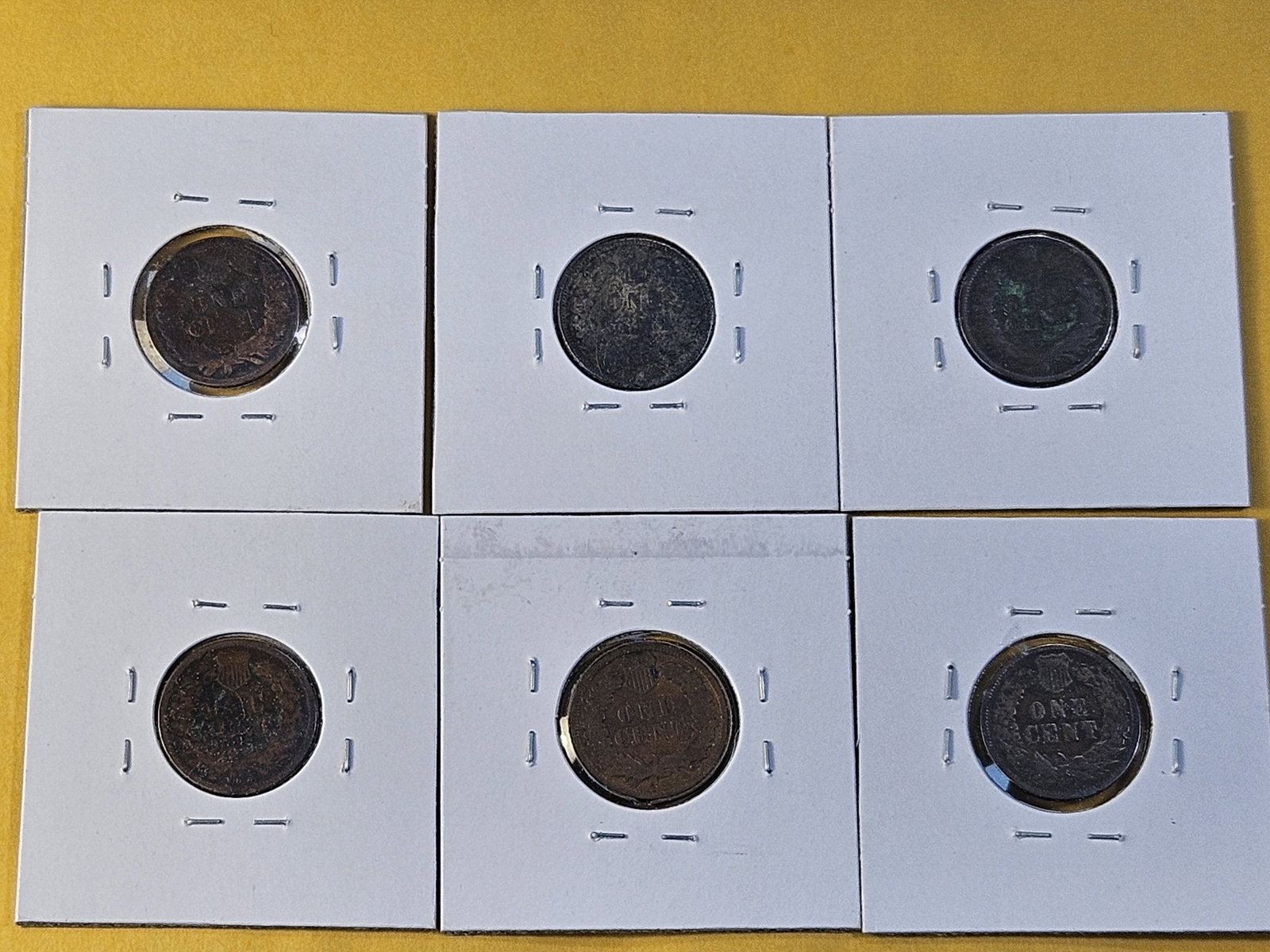 Six Circulated Indian Head Cents - 8