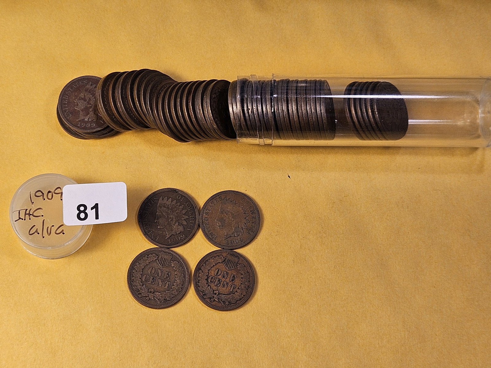Extra Full Roll of 1909 Indian Head Cents - 2