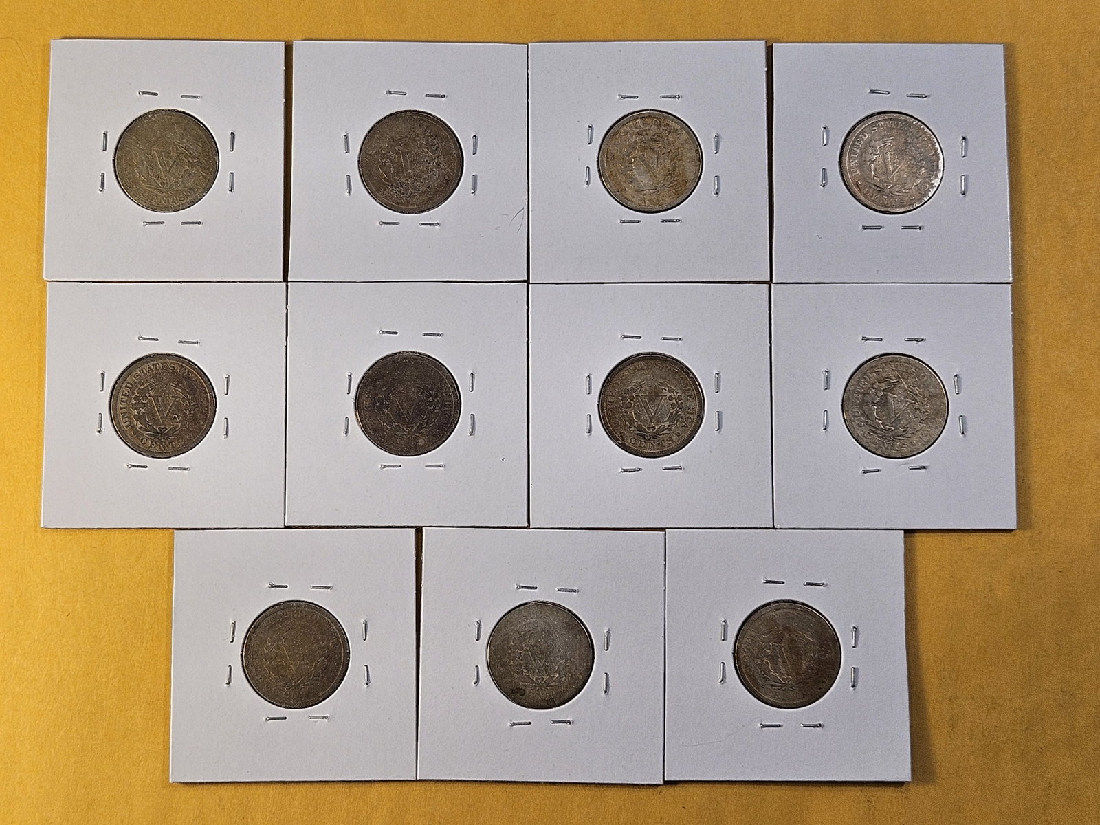 Eleven Circulated Liberty V Nickels - 6