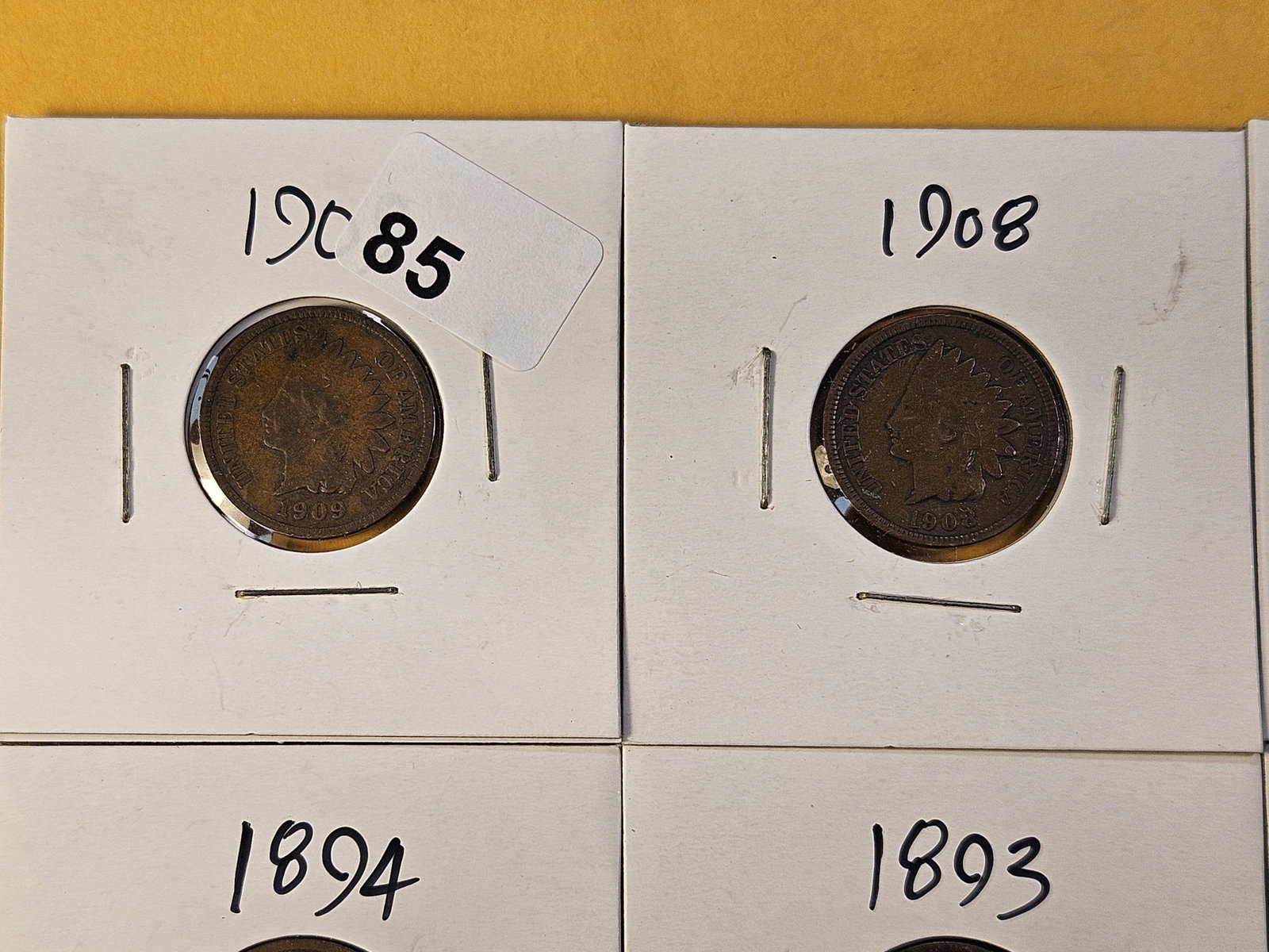 Nine Circulated Indian Head Cents - 2