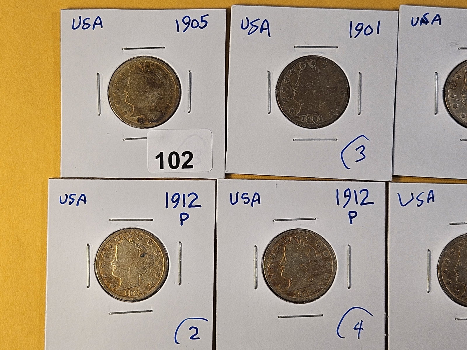 Twelve Circulated Liberty V Nickels - 2