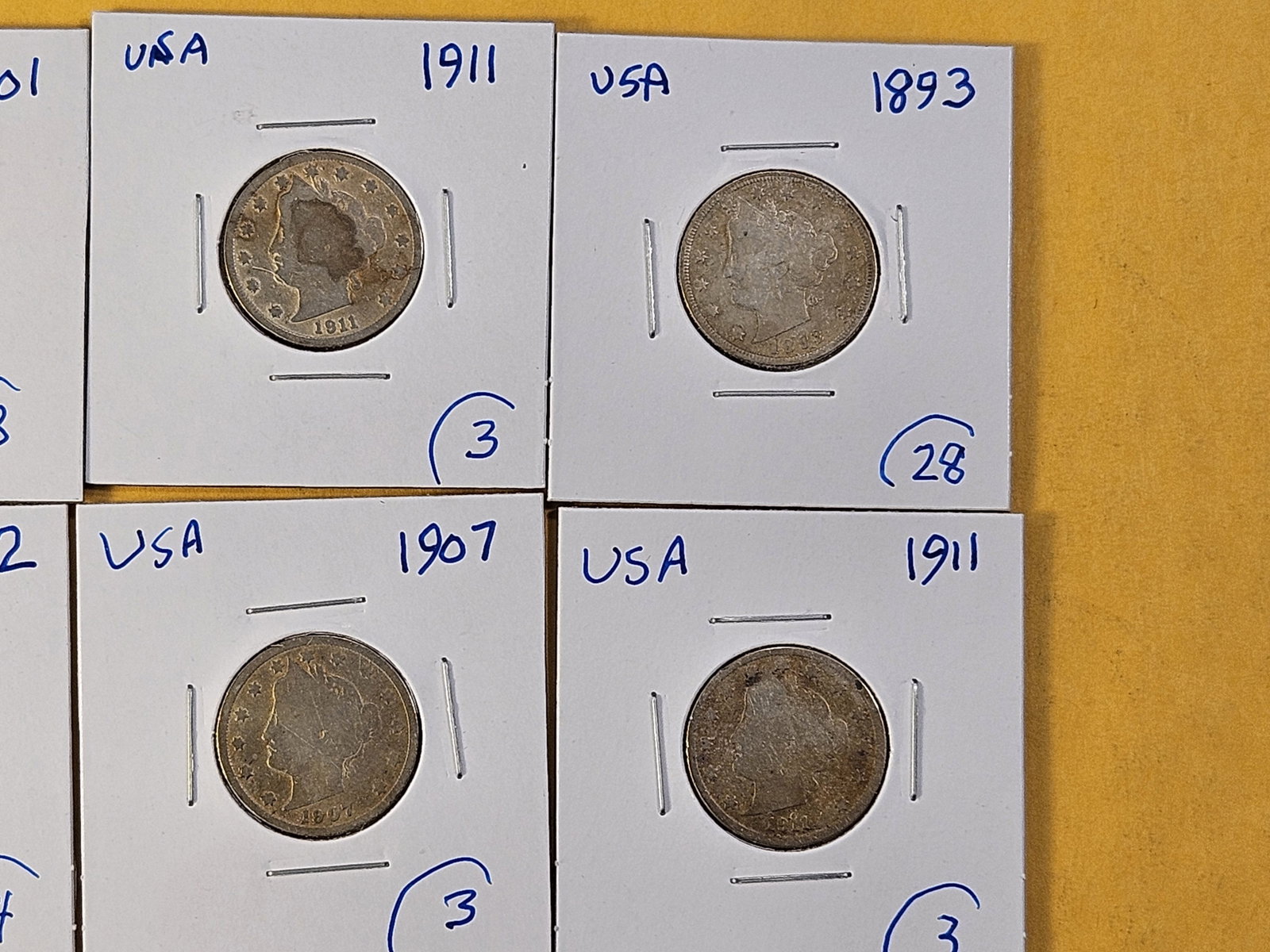 Twelve Circulated Liberty V Nickels - 3