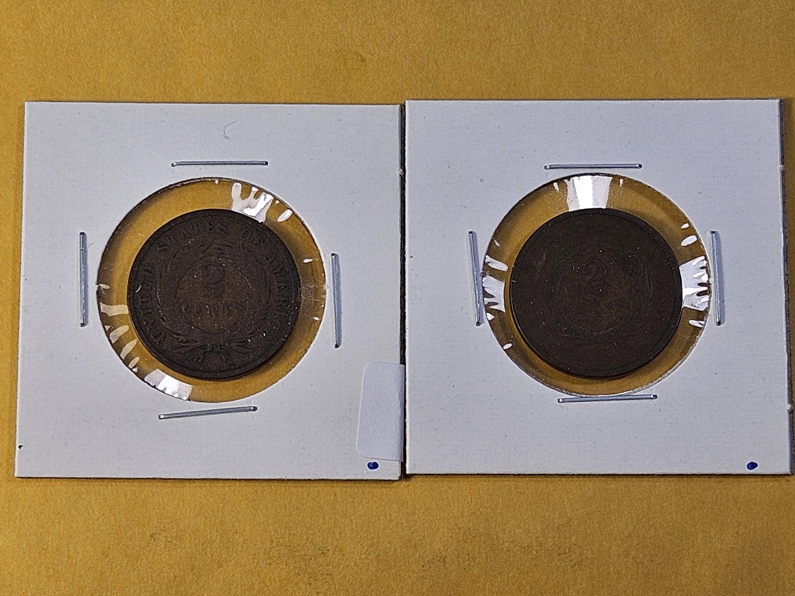 Two Circulated Two Cent Pieces - 4