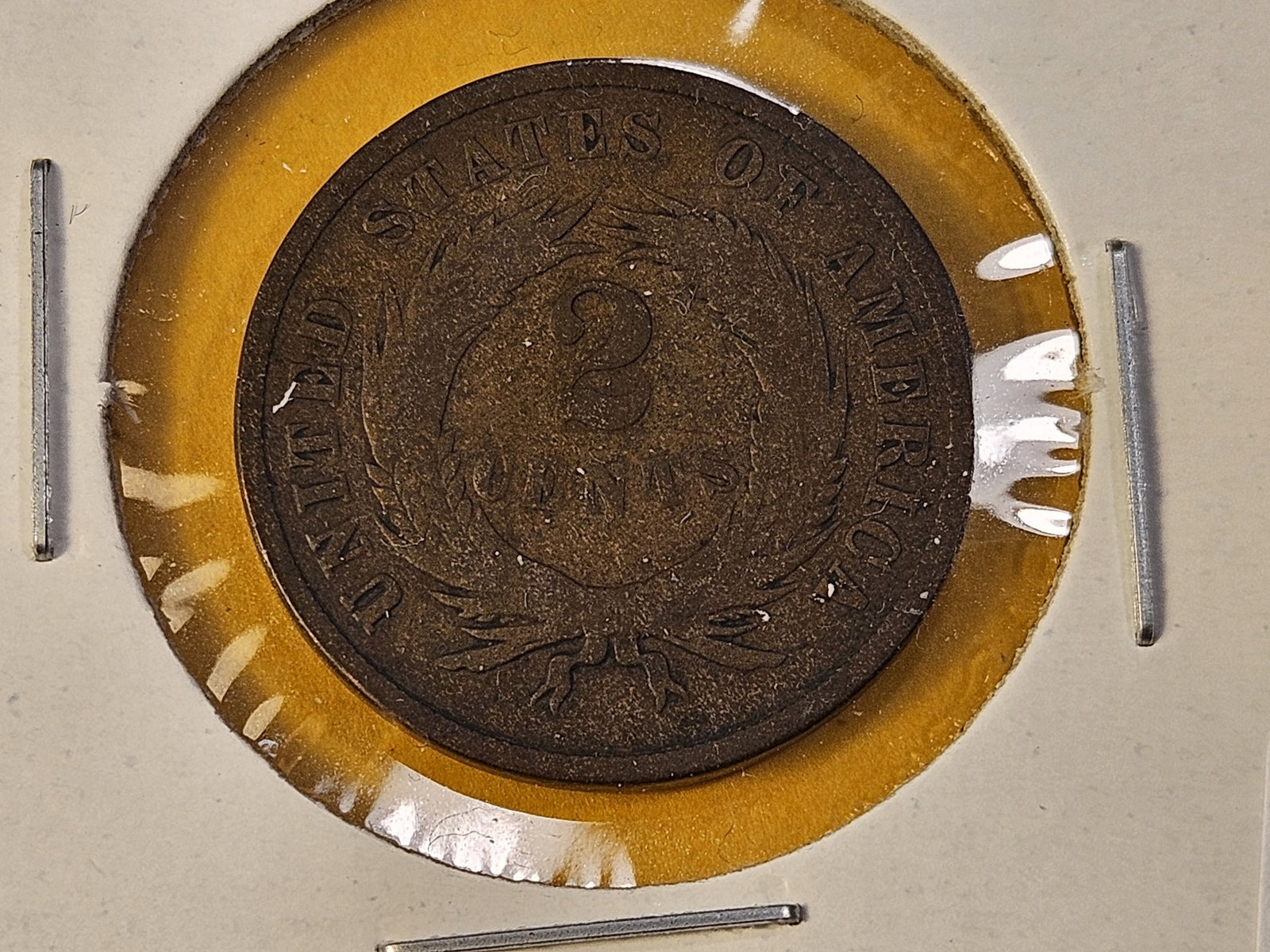 Two Circulated Two Cent Pieces - 5