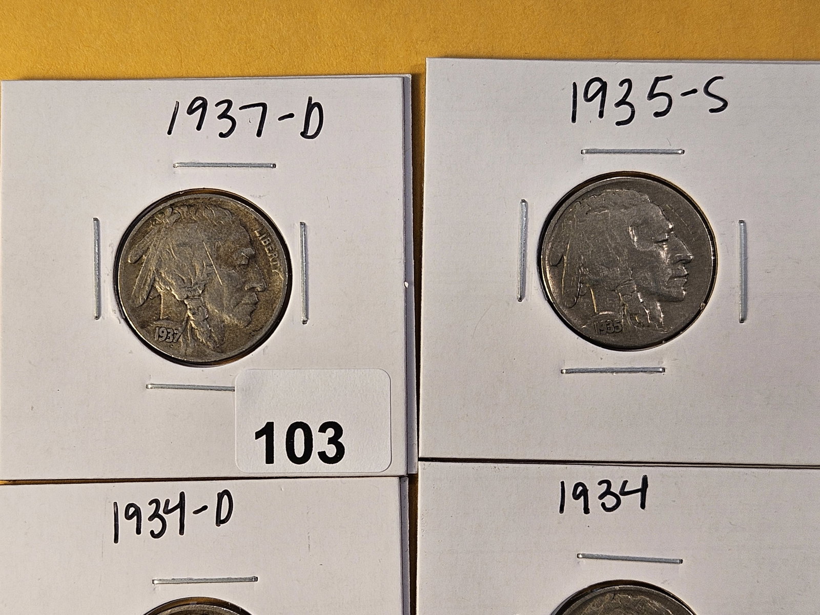 Ten Circulated Buffalo Nickels - 2