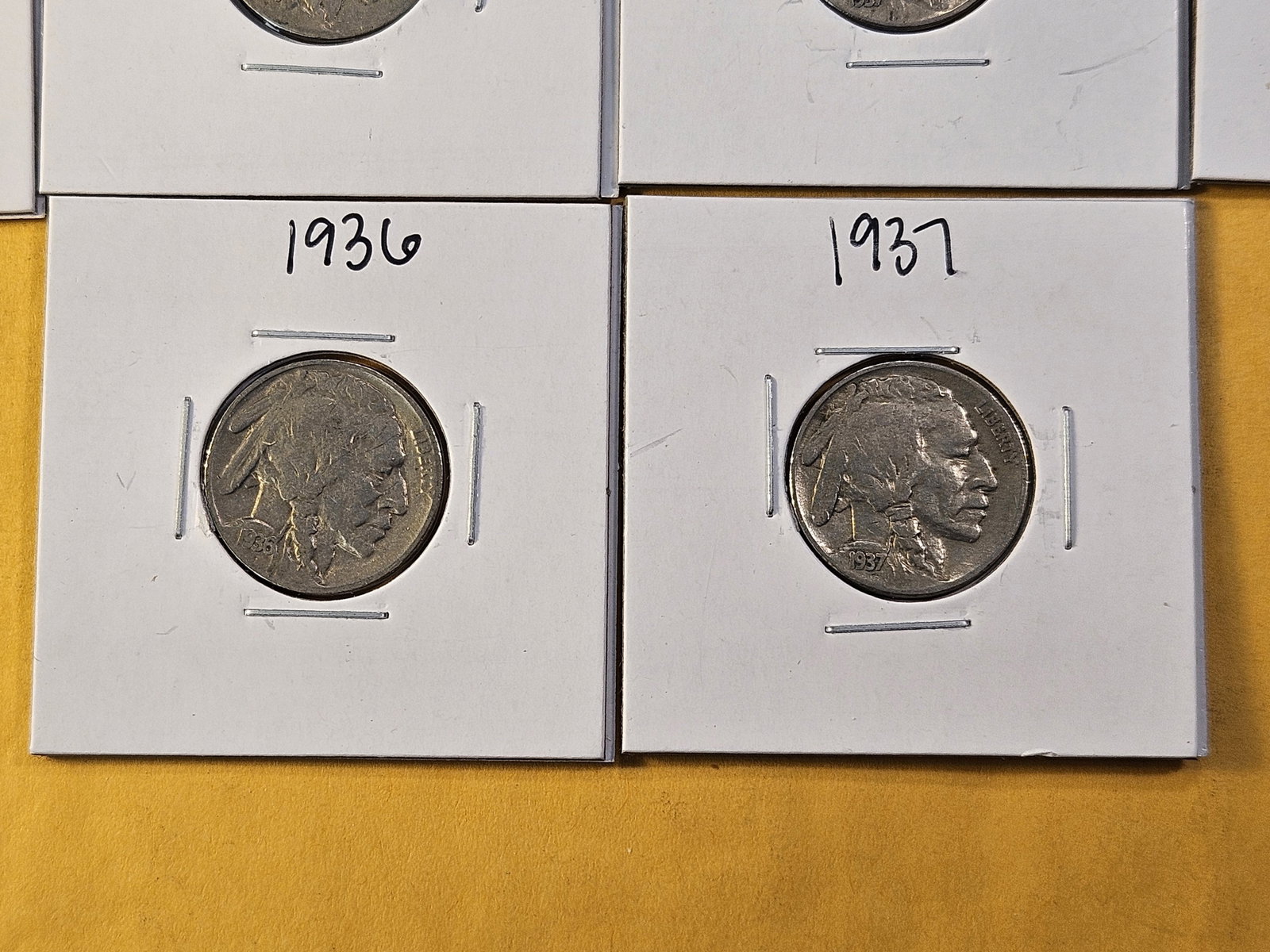 Ten Circulated Buffalo Nickels - 6