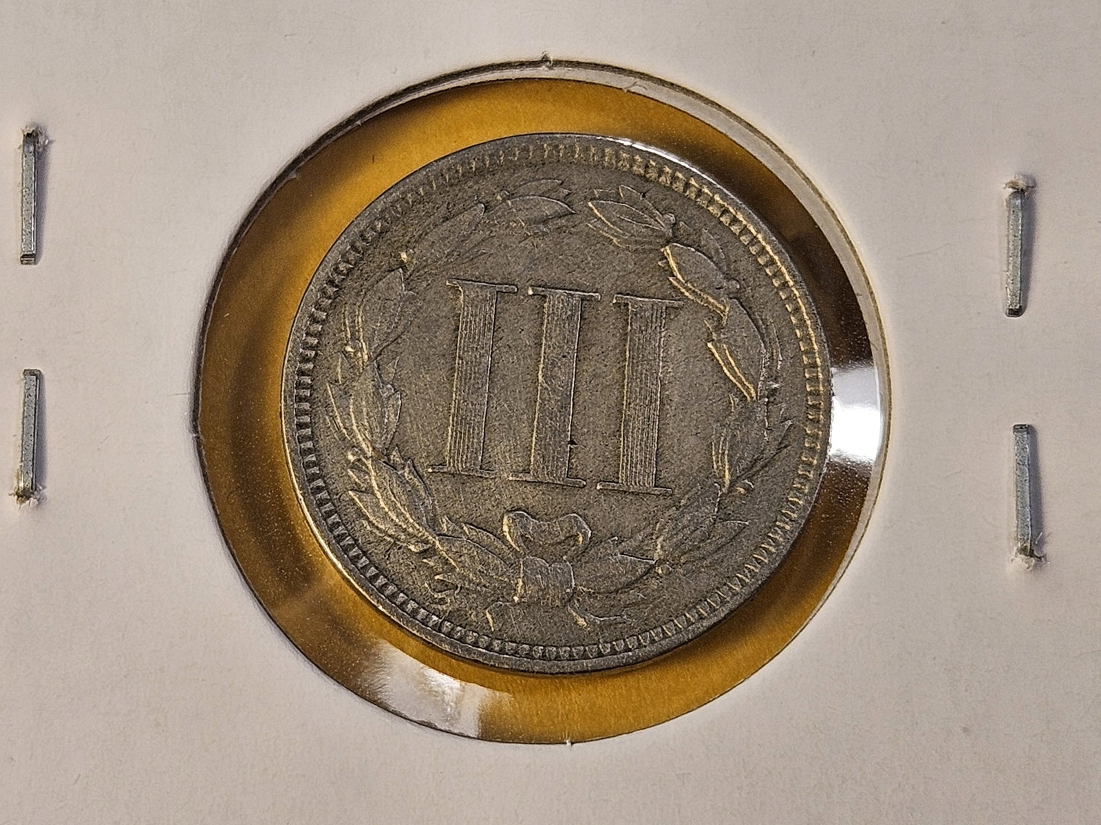 1866 Three cent Nickel - 4