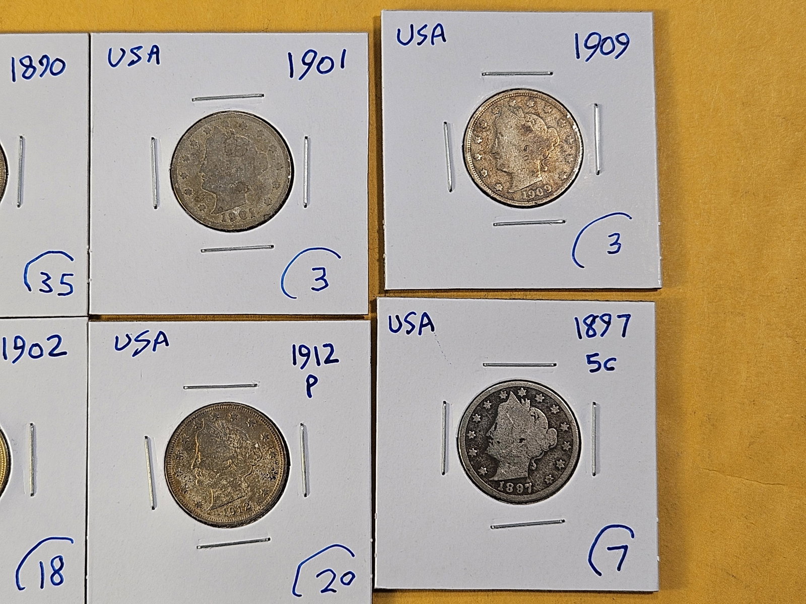 Eleven Circulated Liberty V Nickels - 3