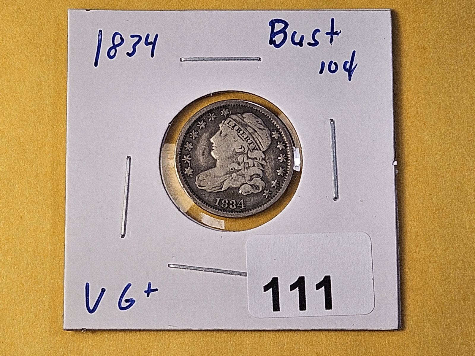 Better Grade 1834 Bust Silver Dime - 2