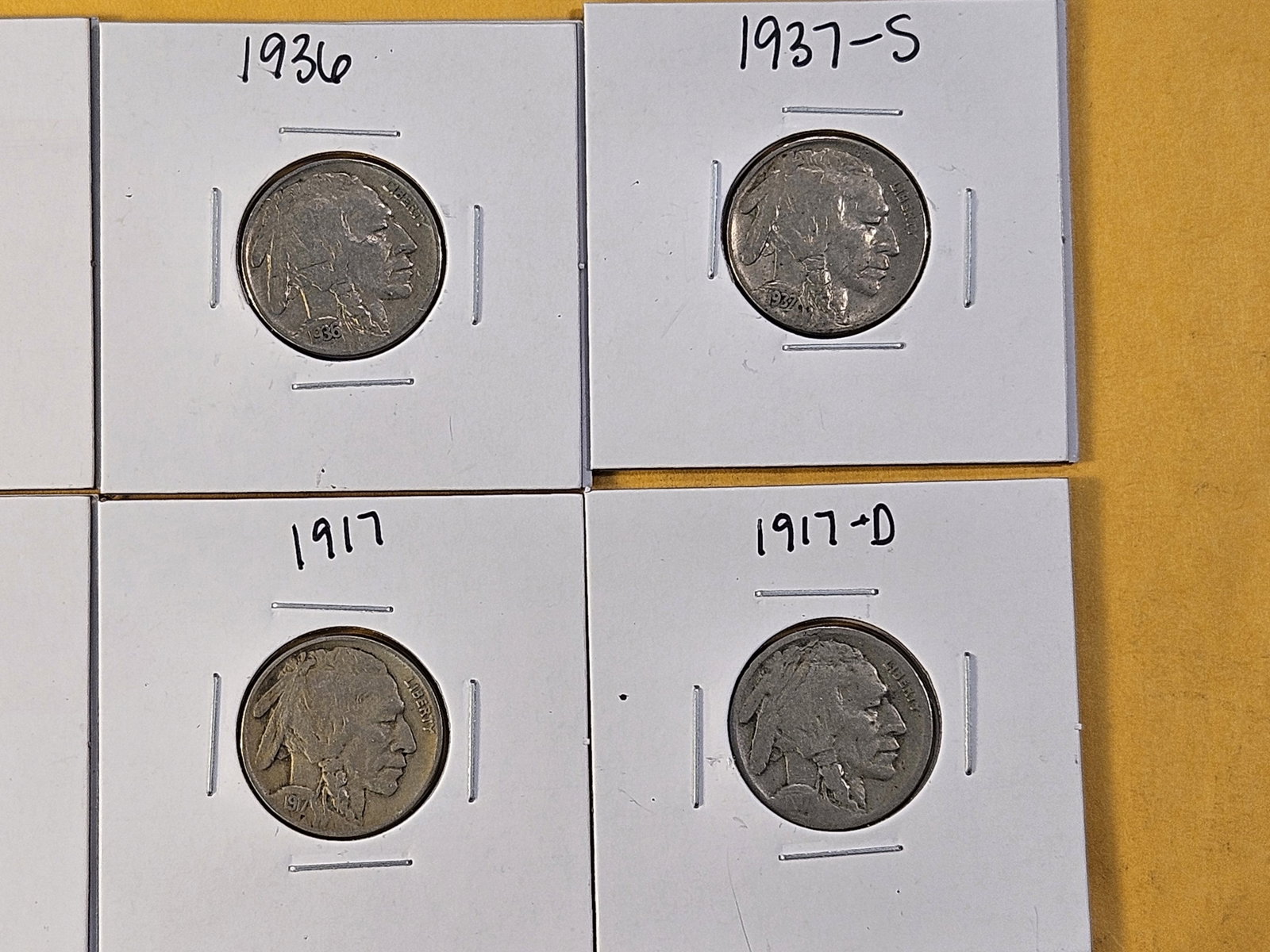Ten Circulated Buffalo Nickels - 3