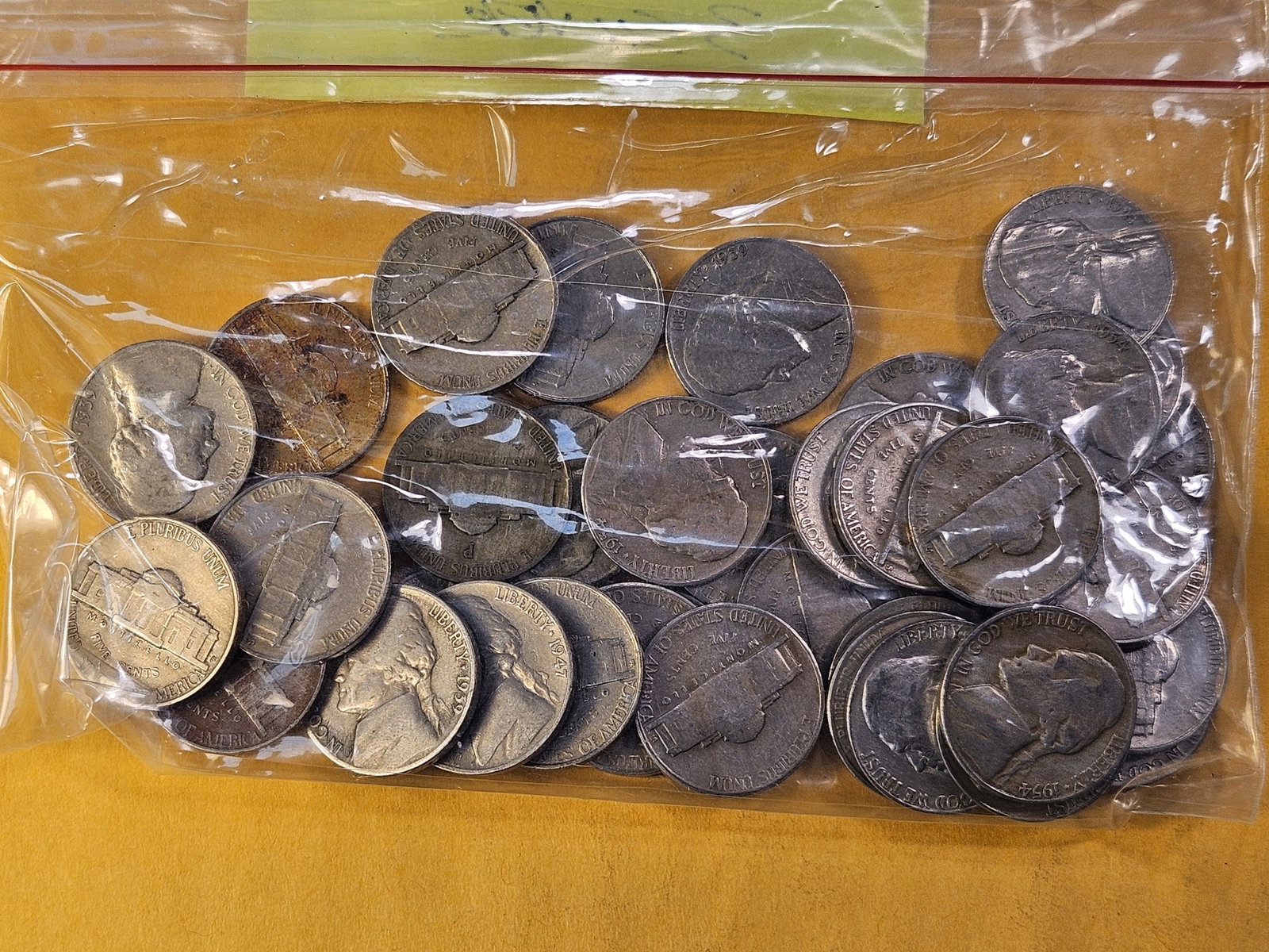 Thirty-Seven Mixed Jefferson Nickels, Three are Silver - 4