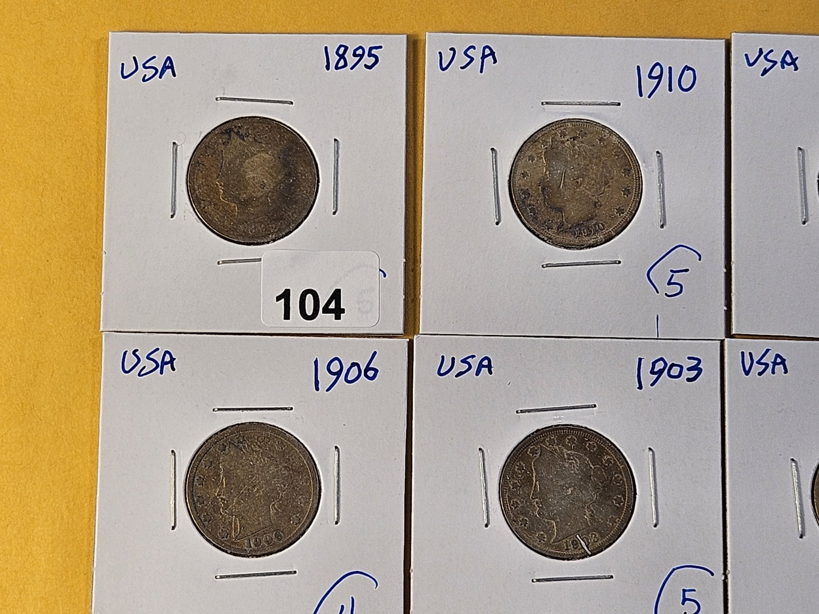 Twelve Circulated Liberty V Nickels - 2