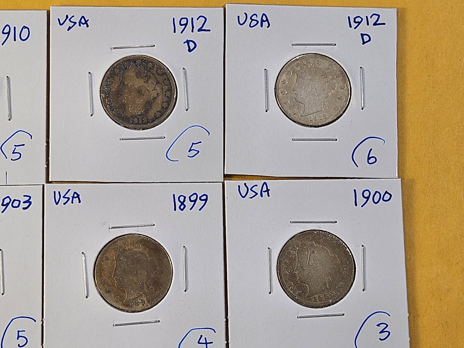 Twelve Circulated Liberty V Nickels - 3