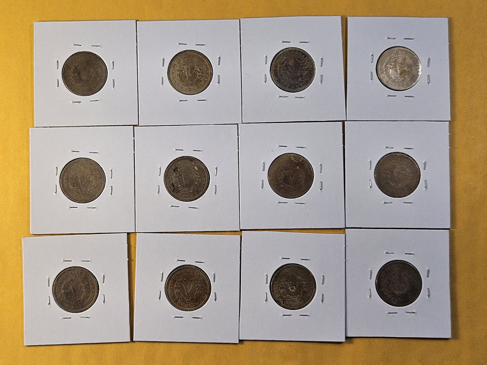 Twelve Circulated Liberty V Nickels - 6