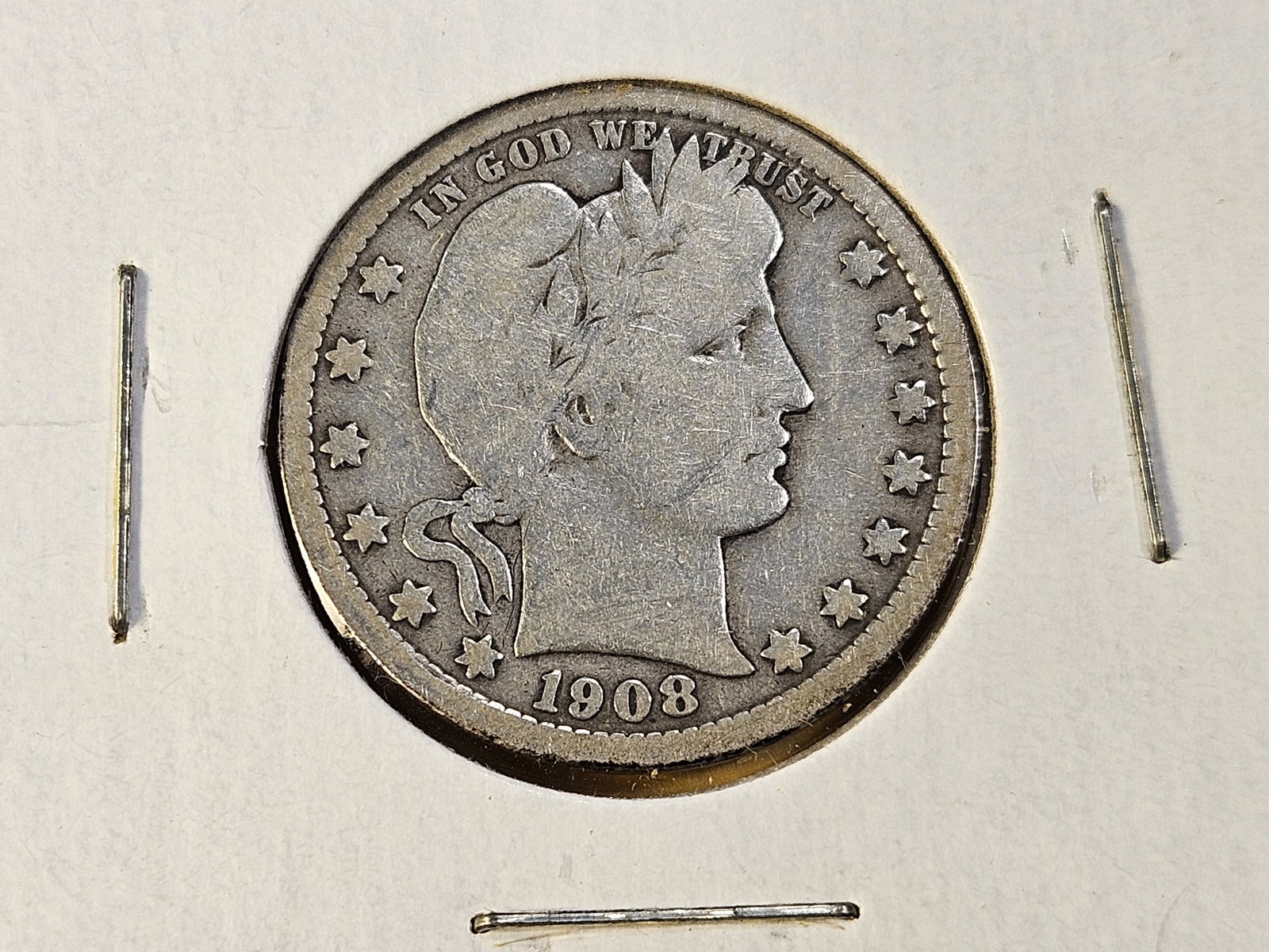 Three Circulated Barber Silver Quarters - 3
