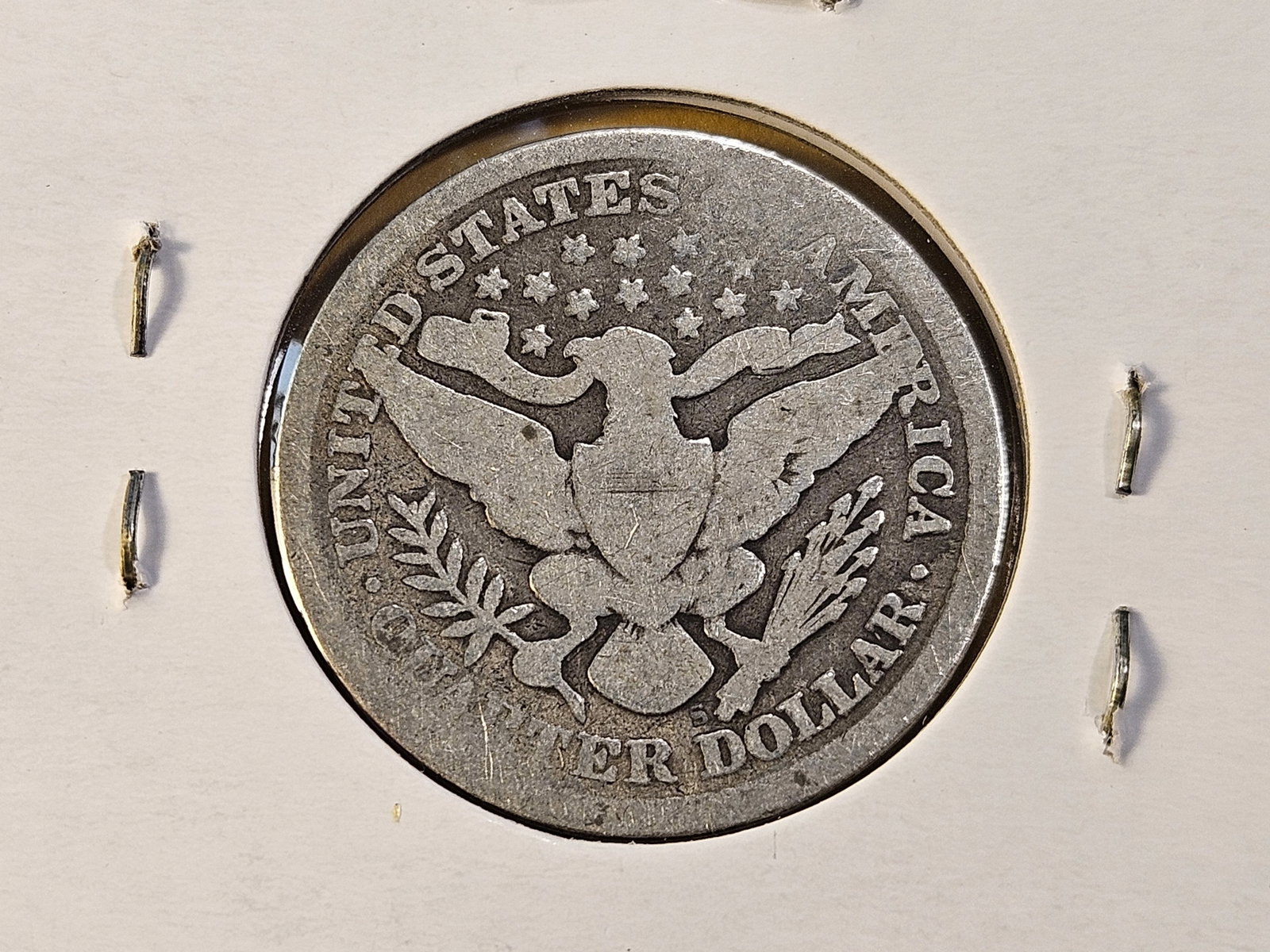 Three Circulated Barber Silver Quarters - 8
