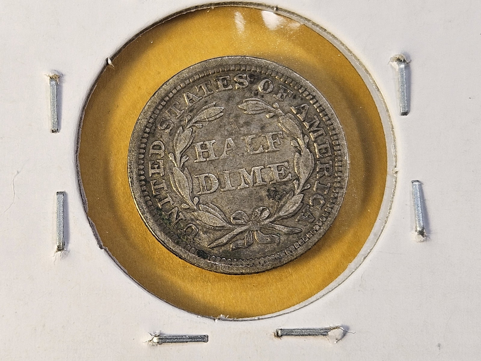 1858 Seated Liberty Silver Half Dime - 4