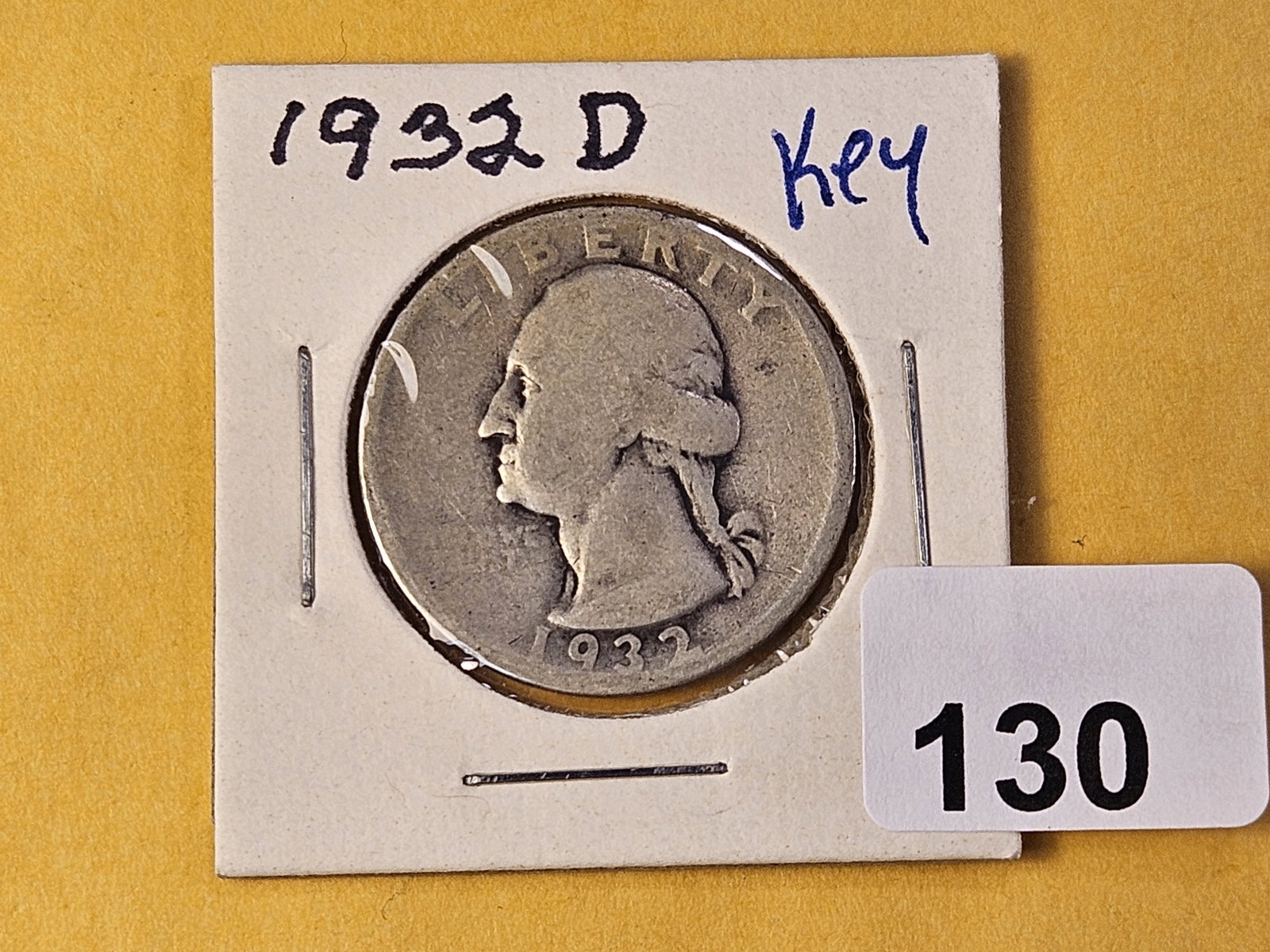 KEY DATE! 1932-D Washington Silver Quarter - 2