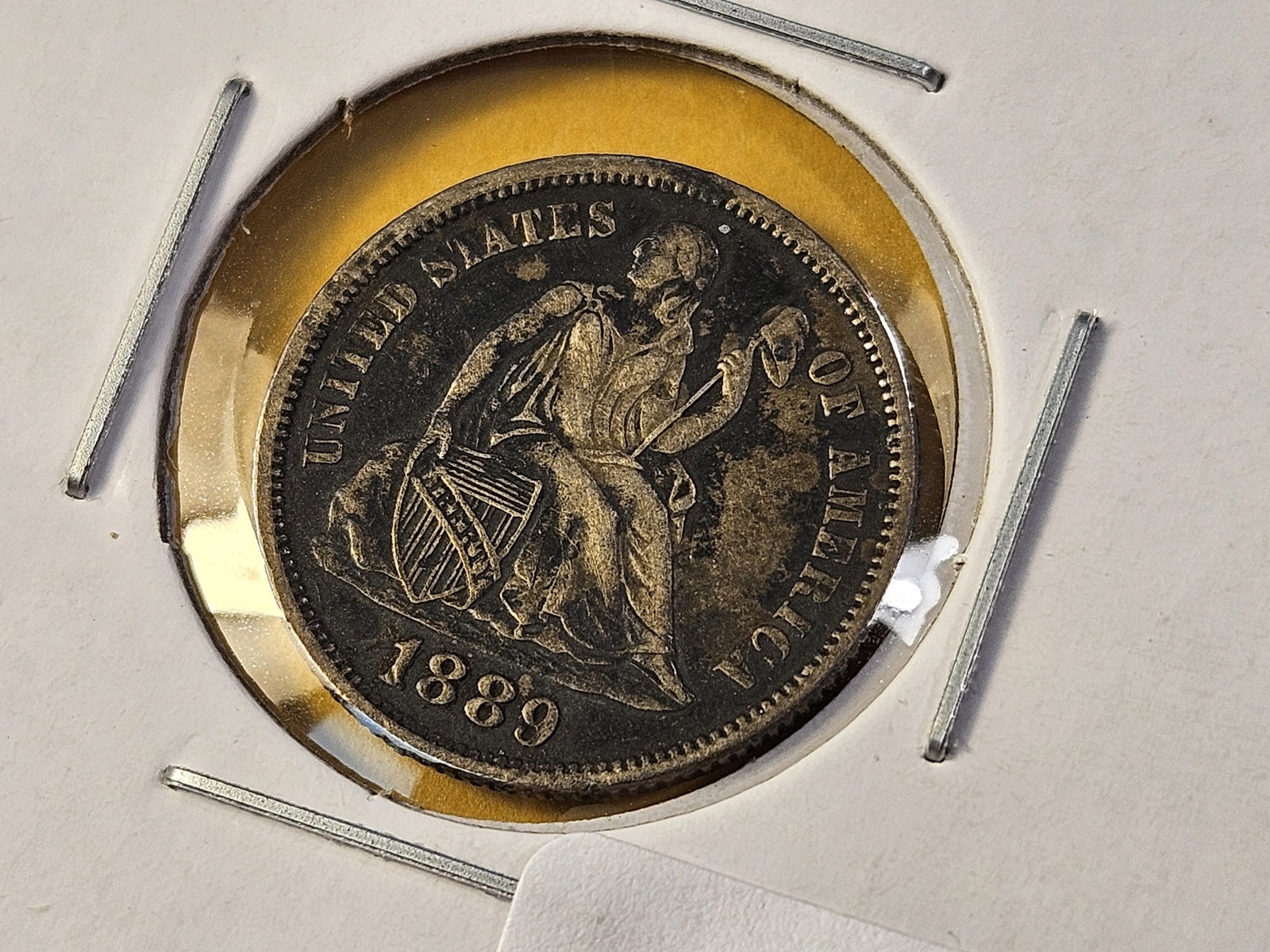 Better Grade 1889 Seated Liberty Silver Dime - 2