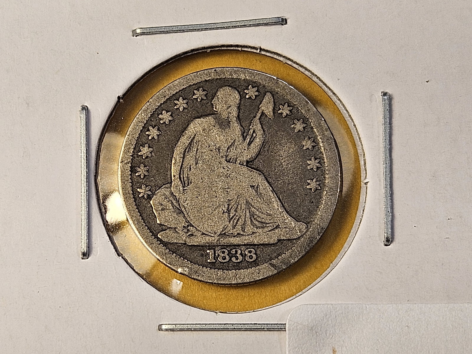 Two Circulated Seated Liberty Silver Dimes - 2