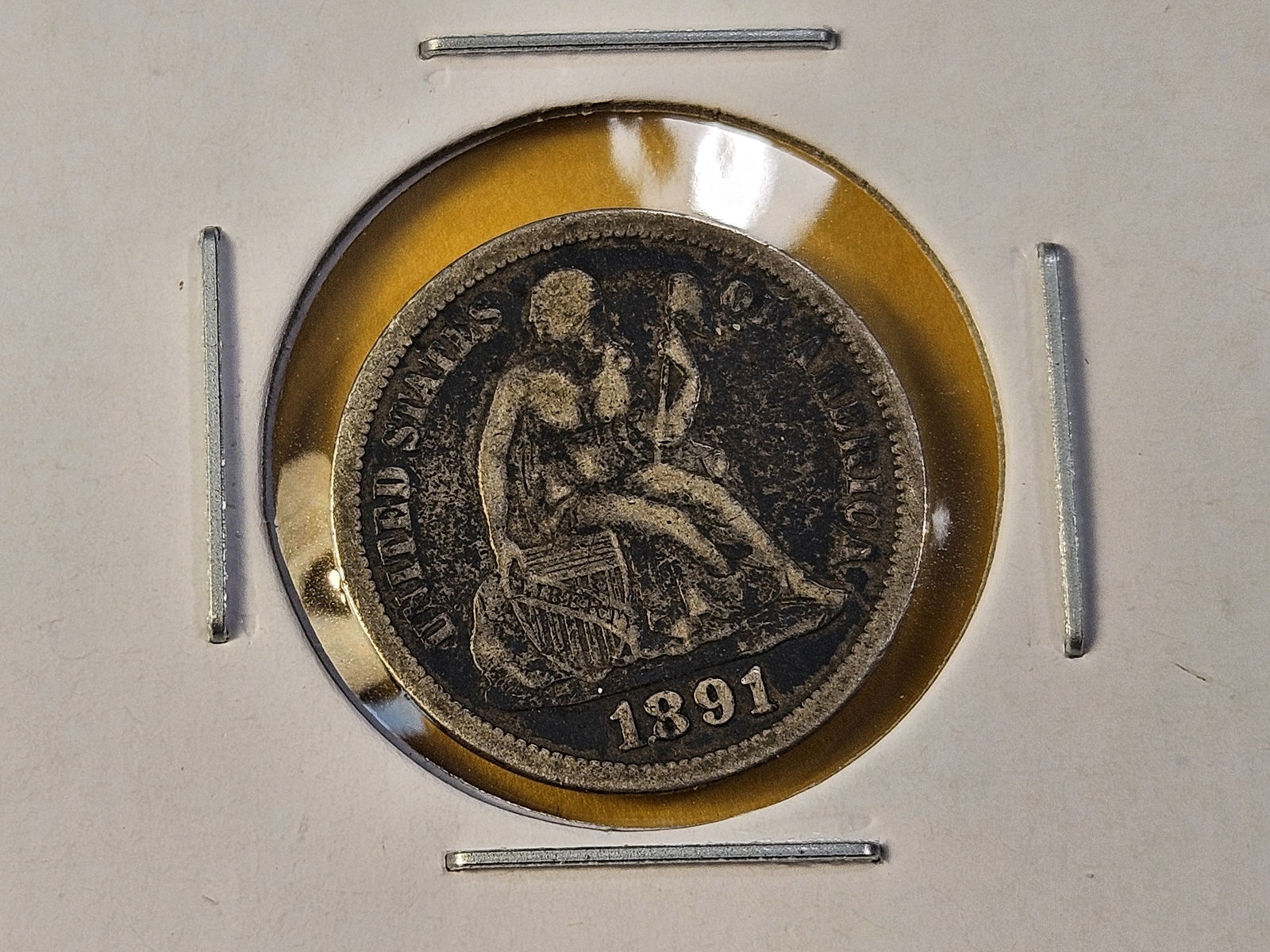 Two Circulated Seated Liberty Silver Dimes - 3