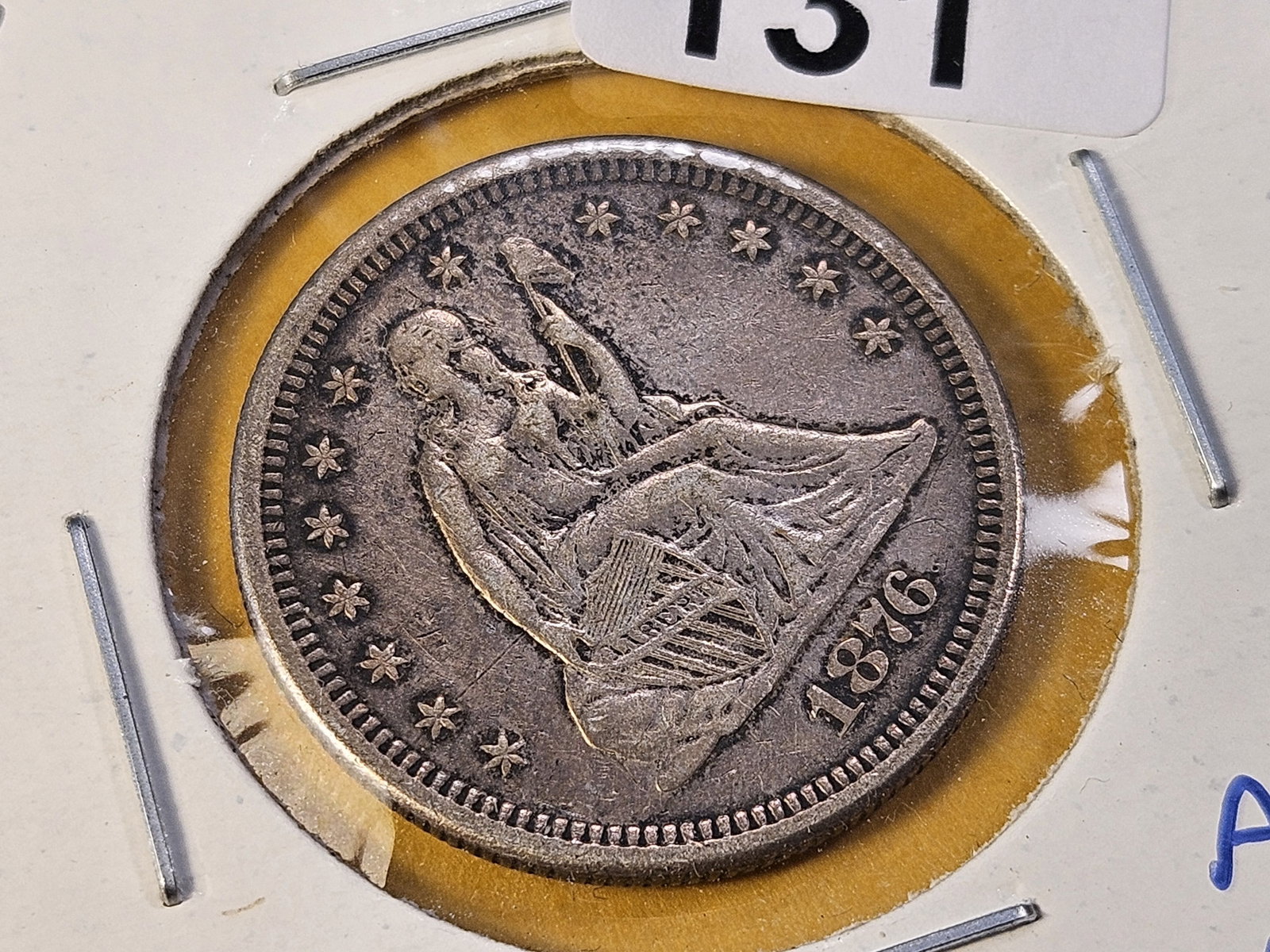 Better Grade 1876 Seated Liberty Silver Quarter - 2