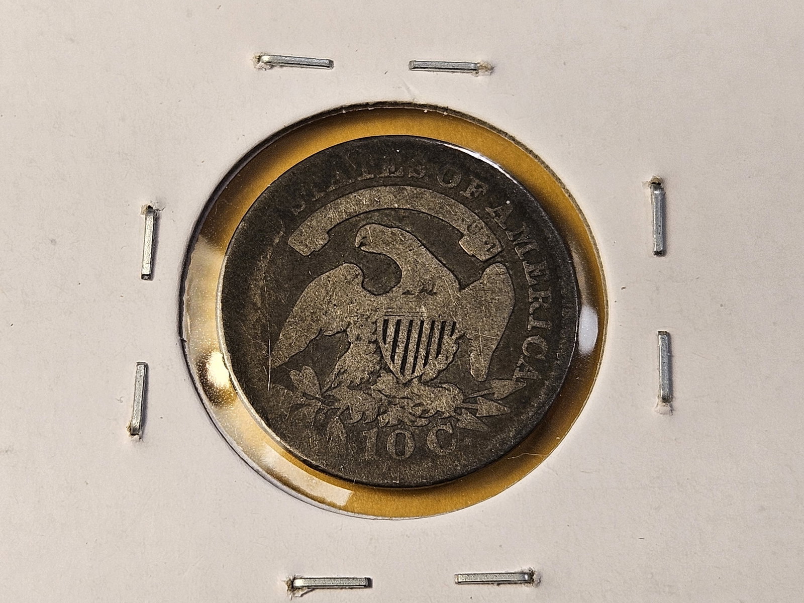 Two Circulated Capped Bust Silver Dimes - 5