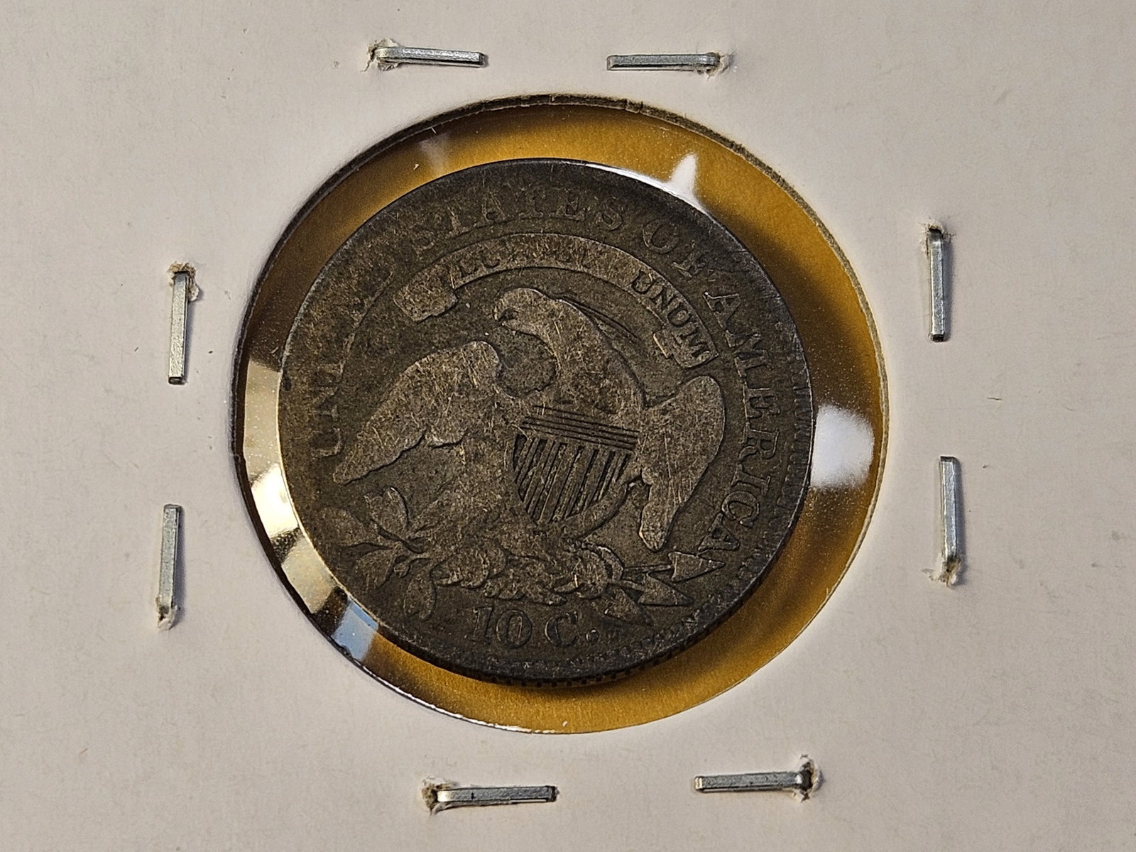 Two Circulated Capped Bust Silver Dimes - 6