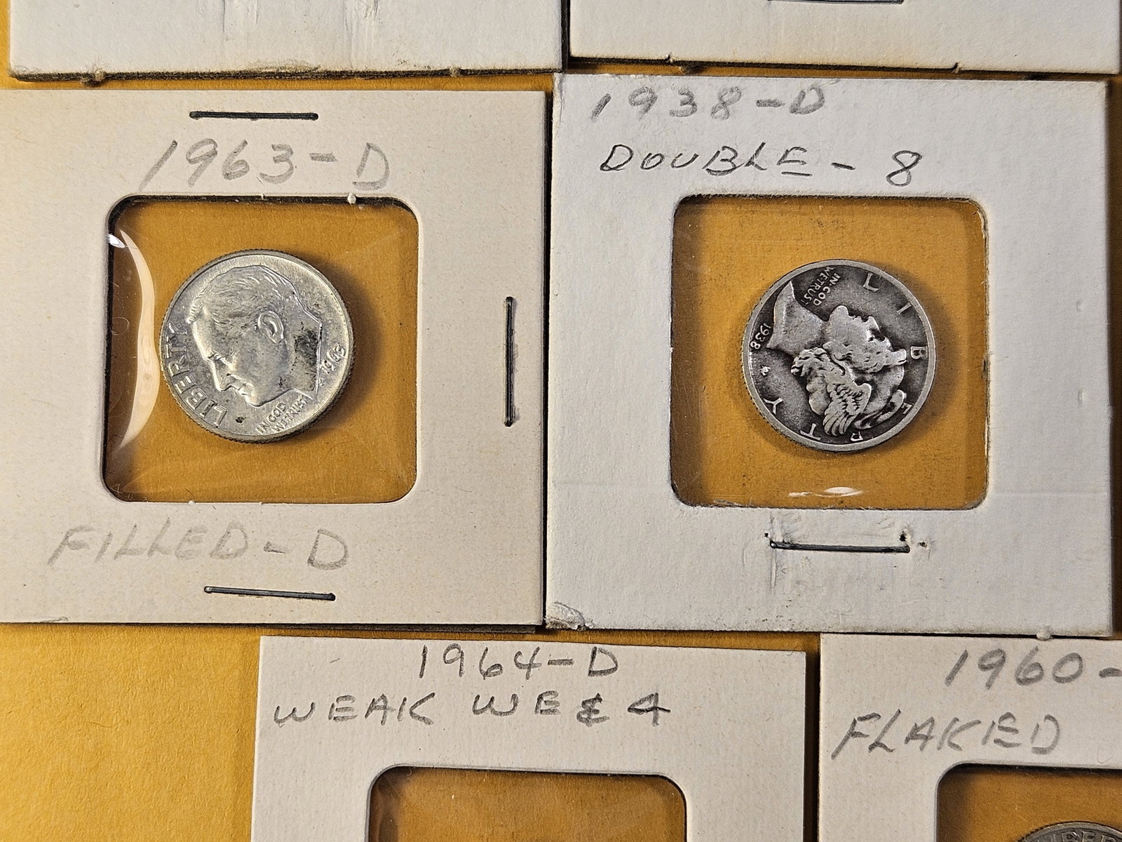 Eight Circulated Dimes with Minor Varieties - 4