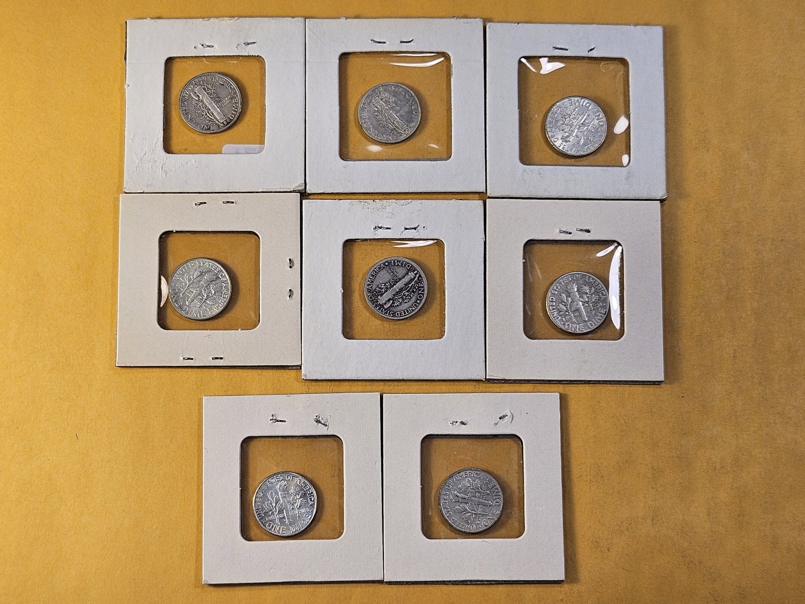 Eight Circulated Dimes with Minor Varieties - 7