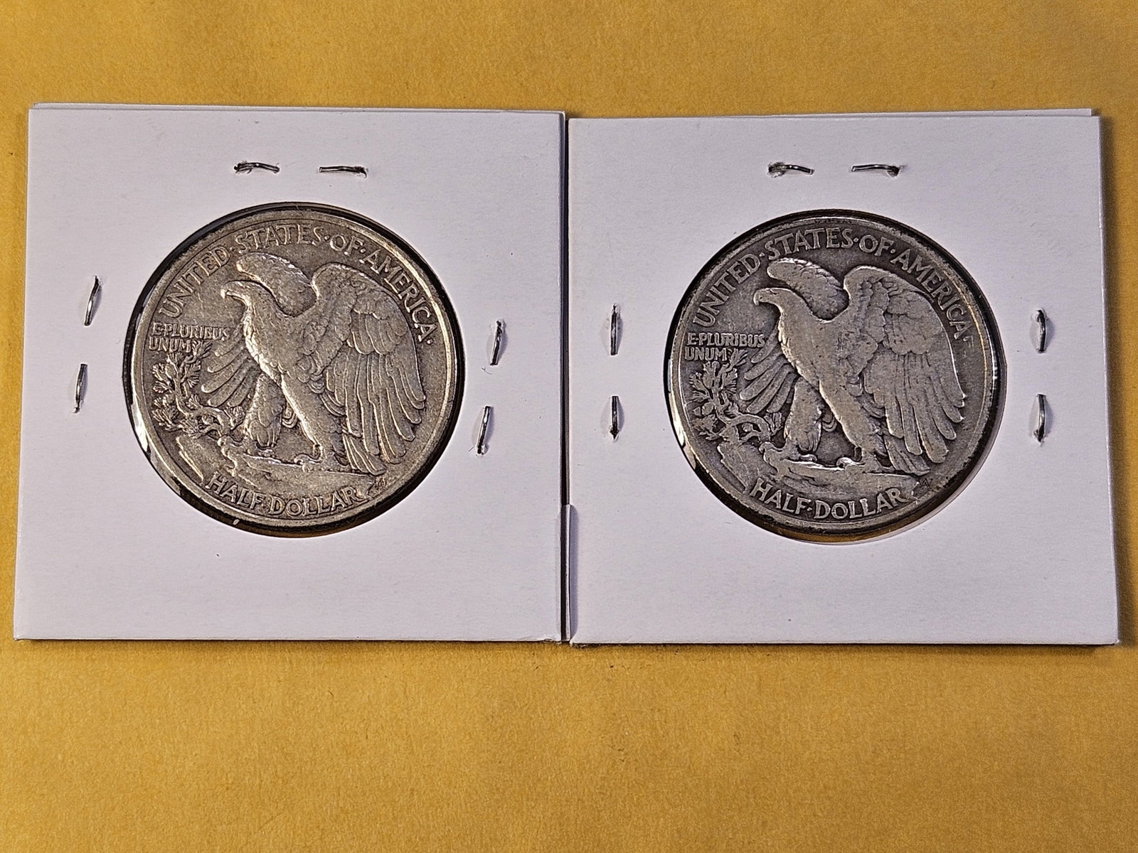 Two Circulated Walking Liberty Silver Half Dollars - 4