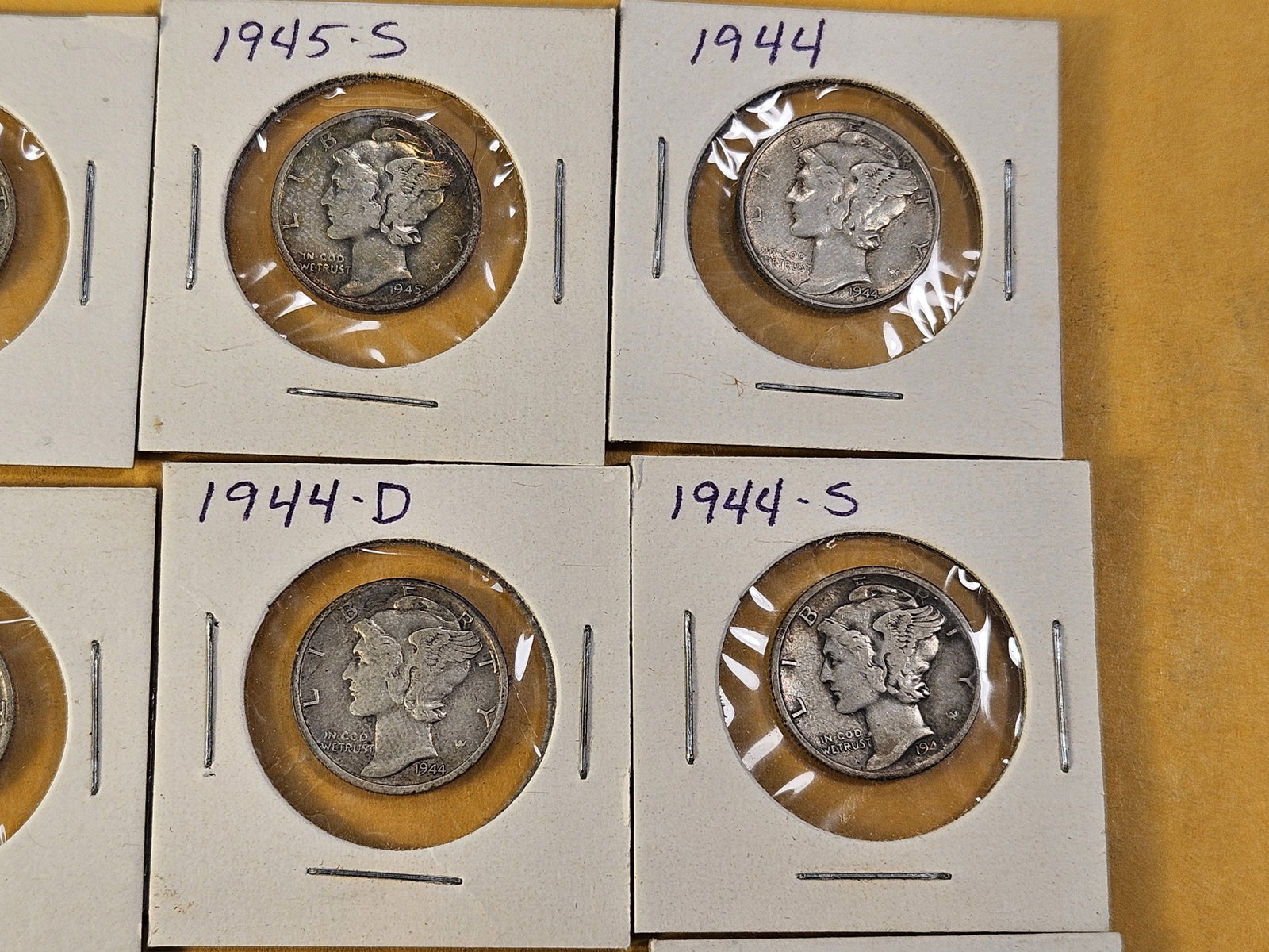 Fourteen Circulated Mercury Silver Dimes - 3