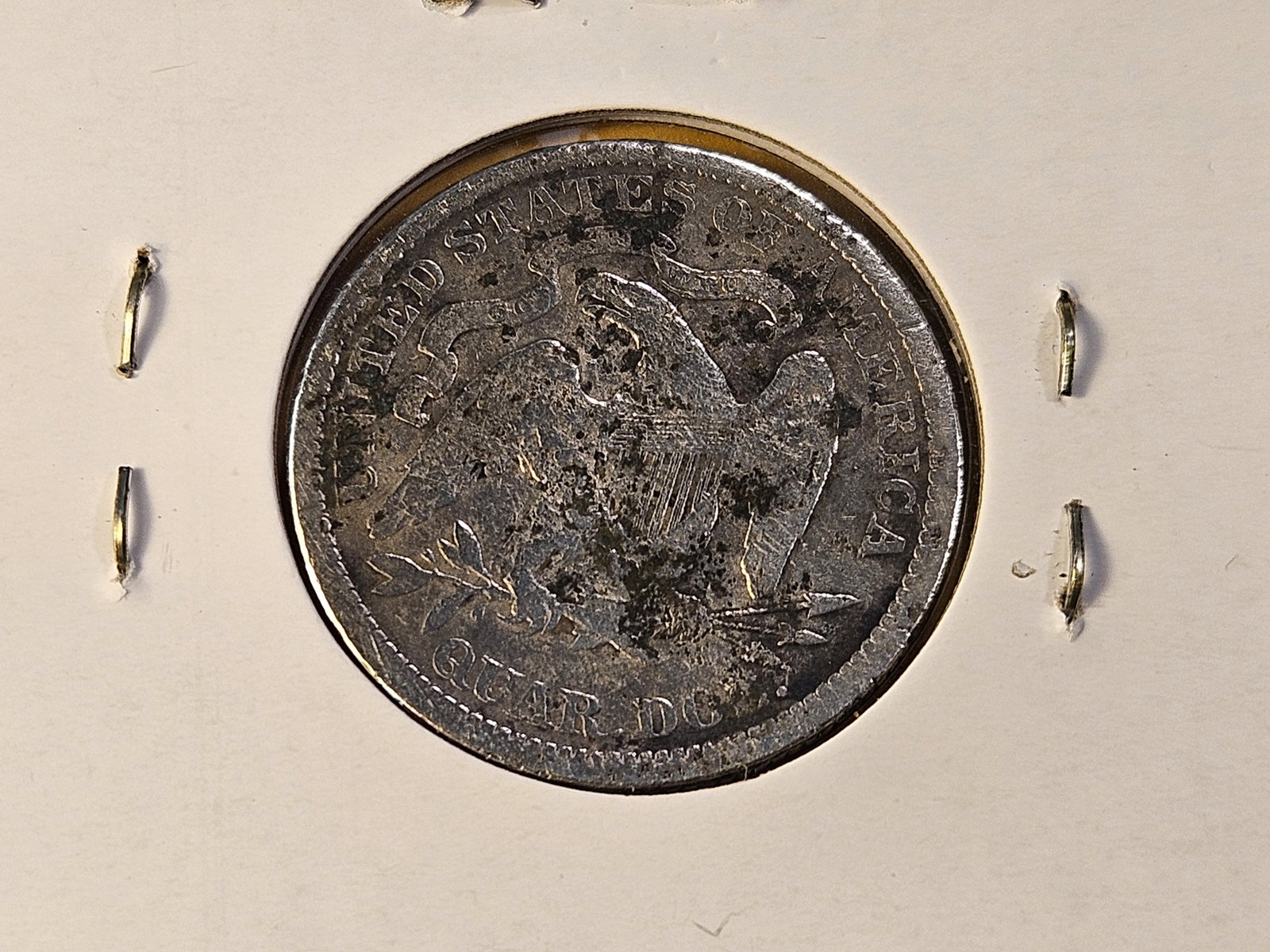 Two Circulated Seated Liberty Silver Quarters - 5