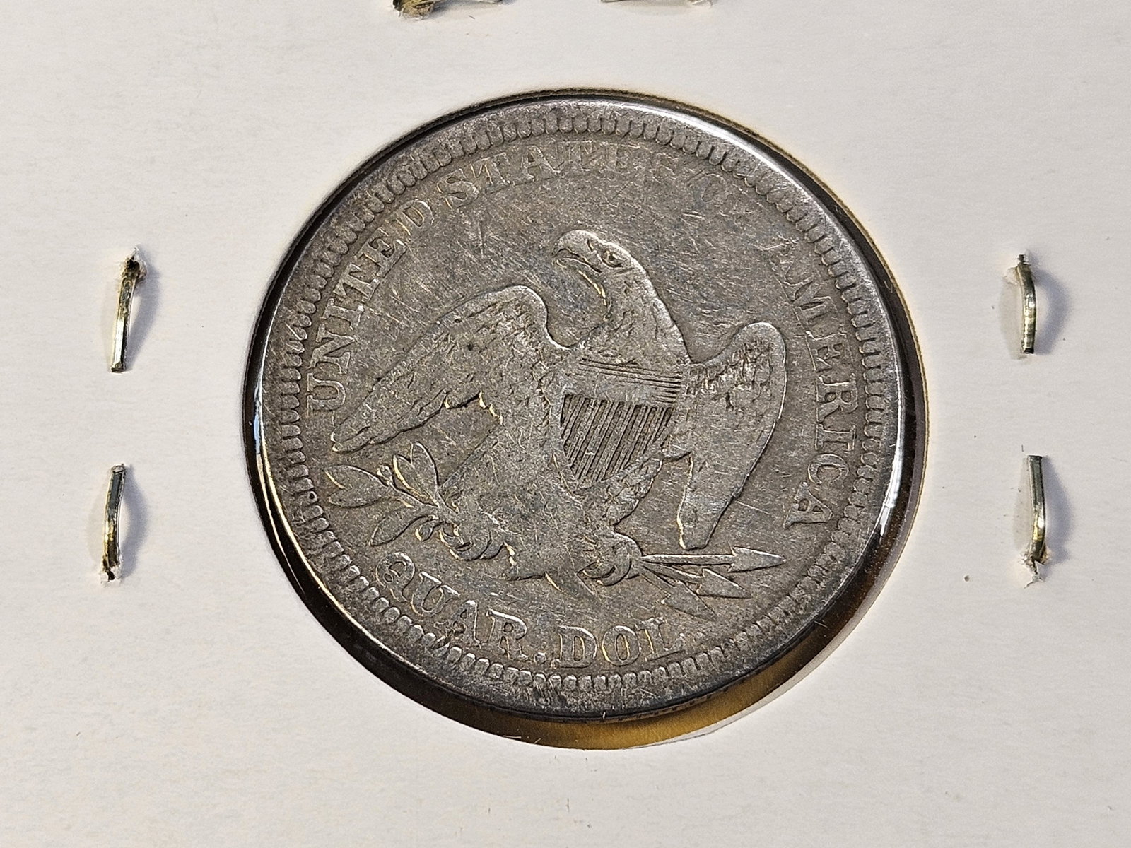 Two Circulated Seated Liberty Silver Quarters - 6