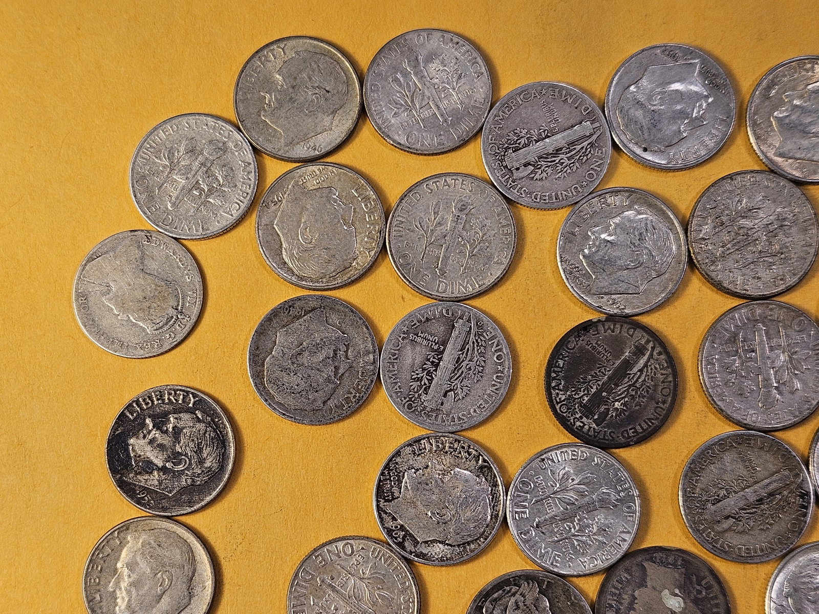Forty-one Mixed US Silver Dimes - 2