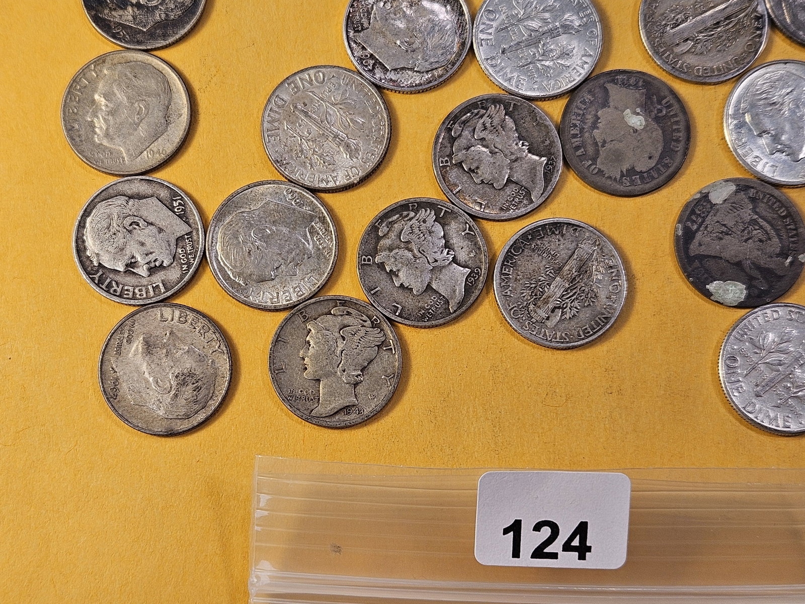 Forty-one Mixed US Silver Dimes - 4