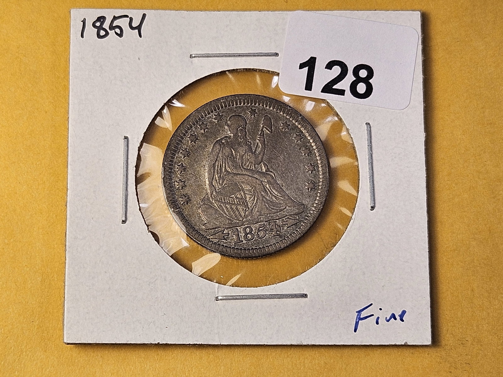 1854 Seated Liberty Silver Quarter - 2