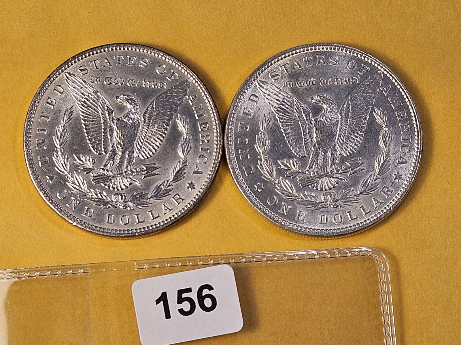 Two Brilliant About Uncirculated Morgan Silver Dollars - 3