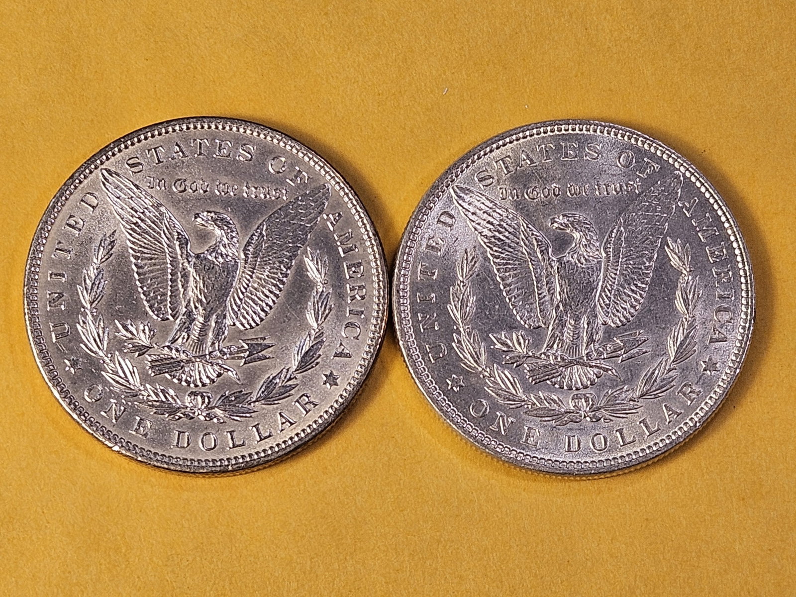 Two Brilliant About Uncirculated Morgan Silver Dollars - 4