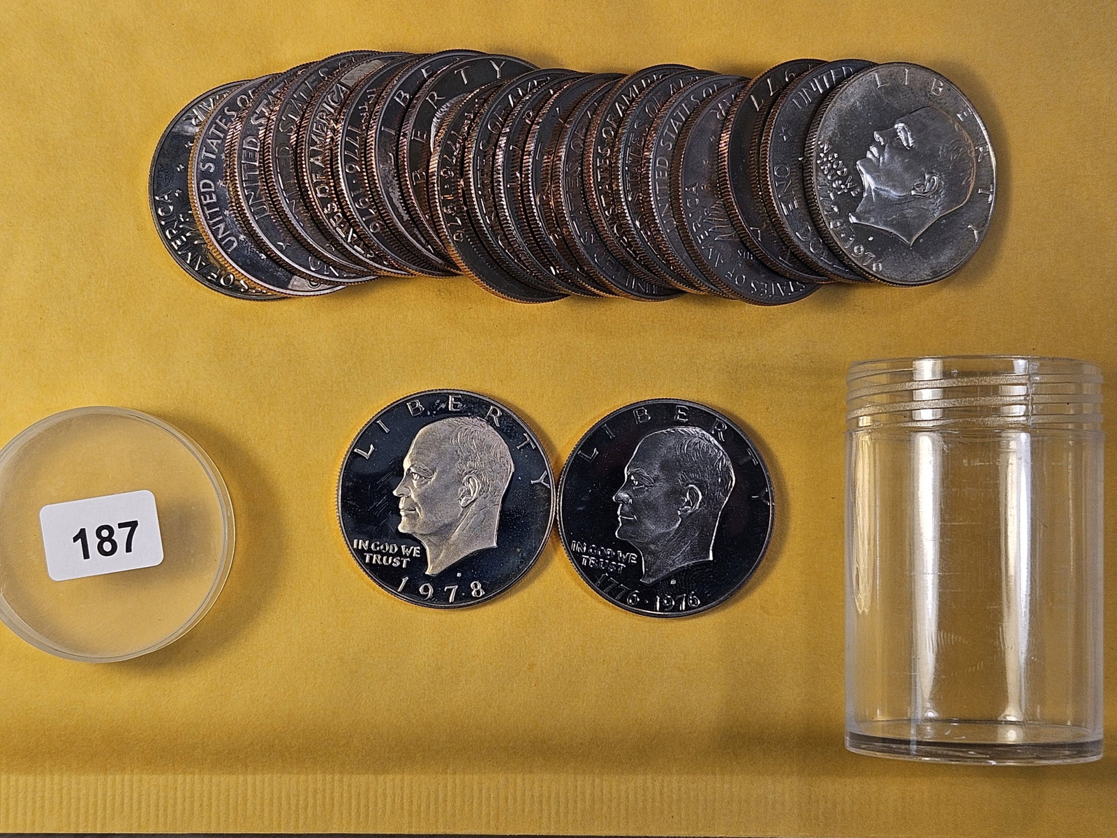 Twenty-Two GEM Proof Eisenhower Dollars - 2