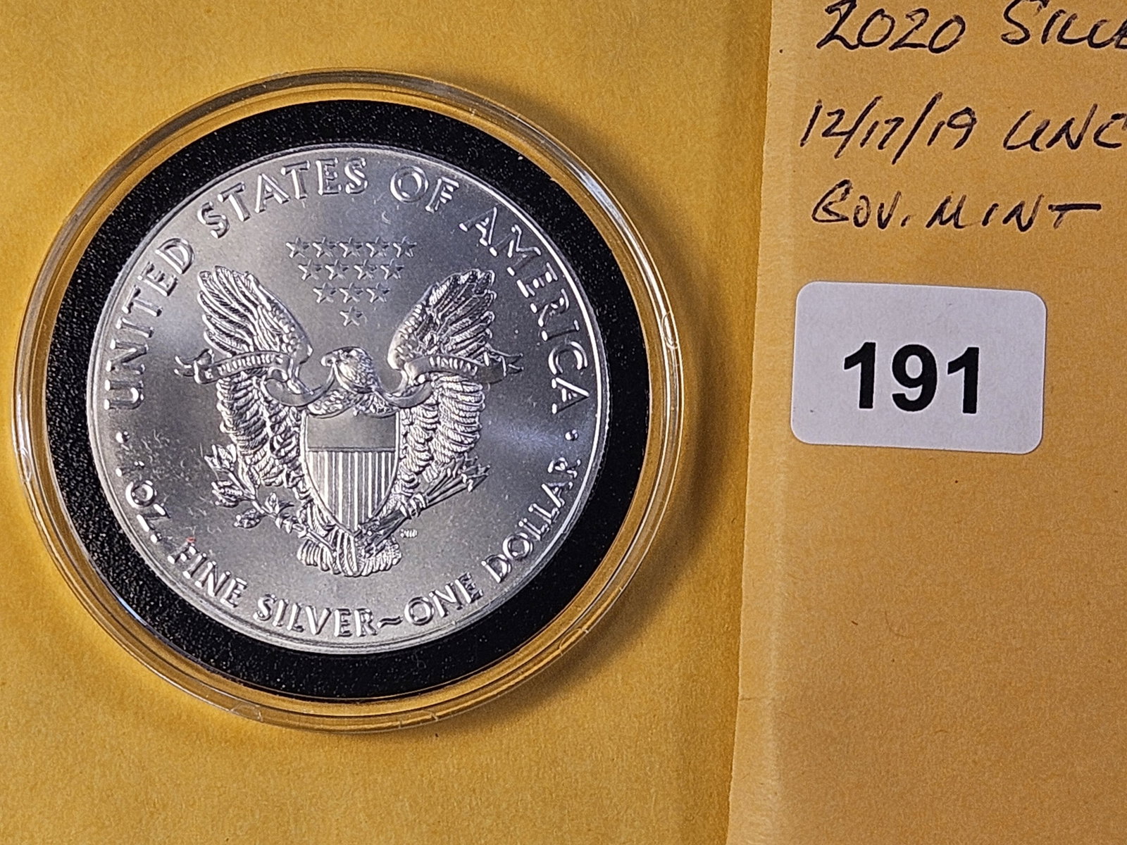 GEM Brilliant Uncirculated 2020 American Silver Eagle - 3