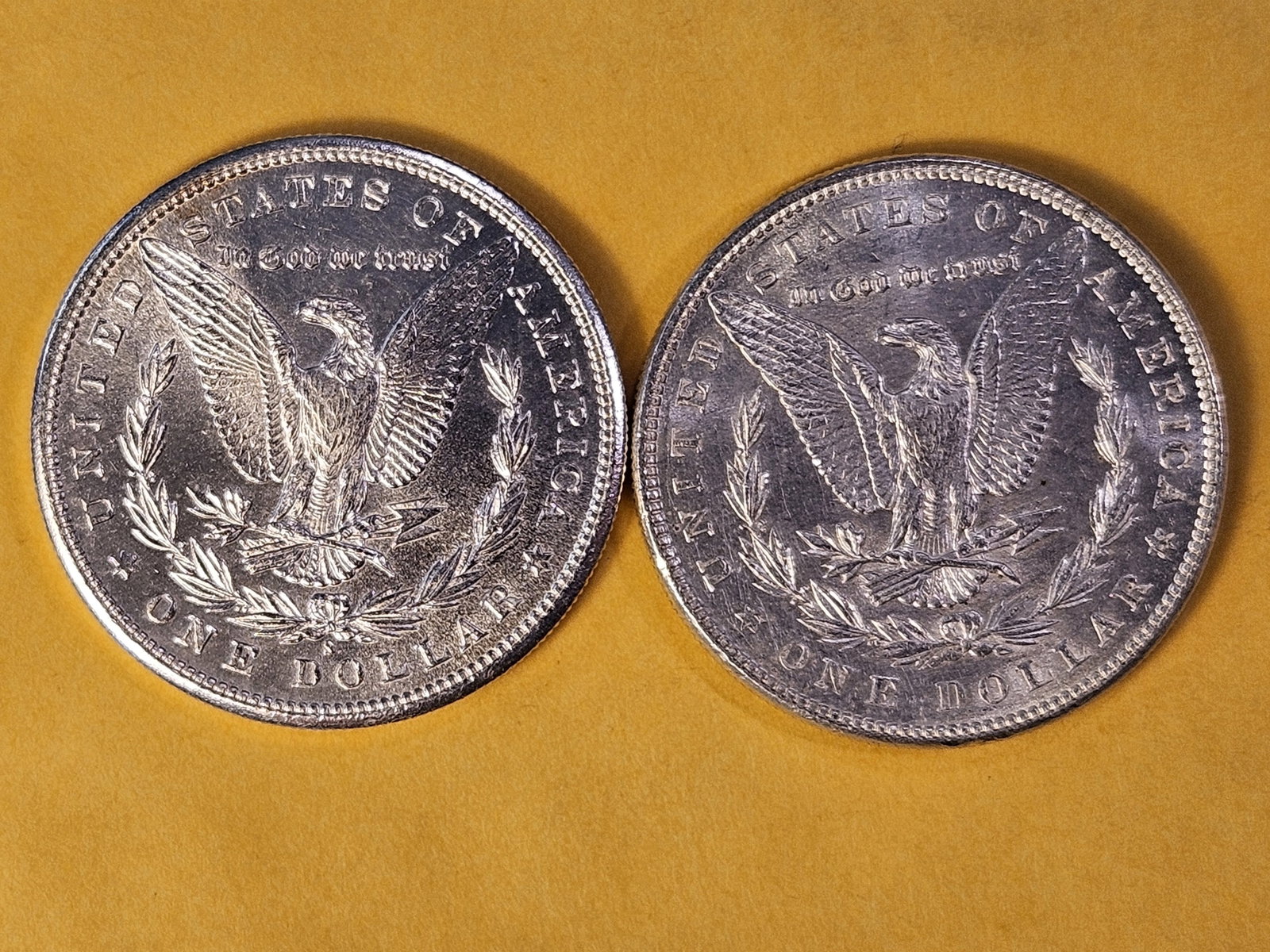Two Brilliant About Uncirculated Morgan Silver Dollars - 4