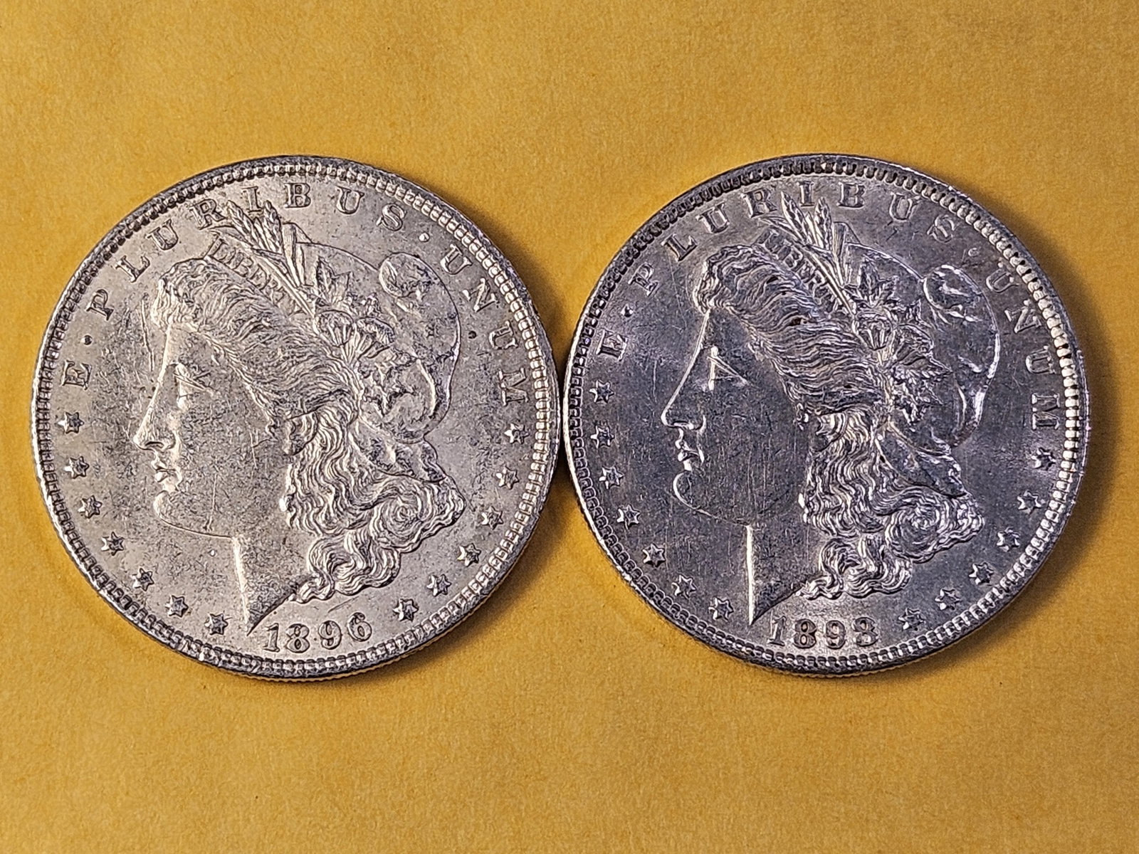 Two About Uncirculated Morgan Silver Dollars - 2