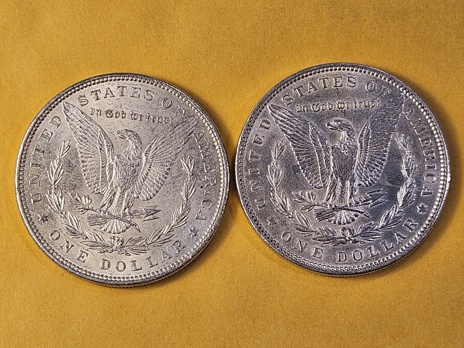 Two About Uncirculated Morgan Silver Dollars - 4