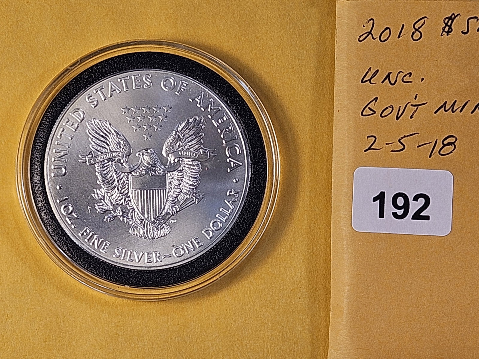 GEM Brilliant Uncirculated 2018 American Silver Eagle - 3