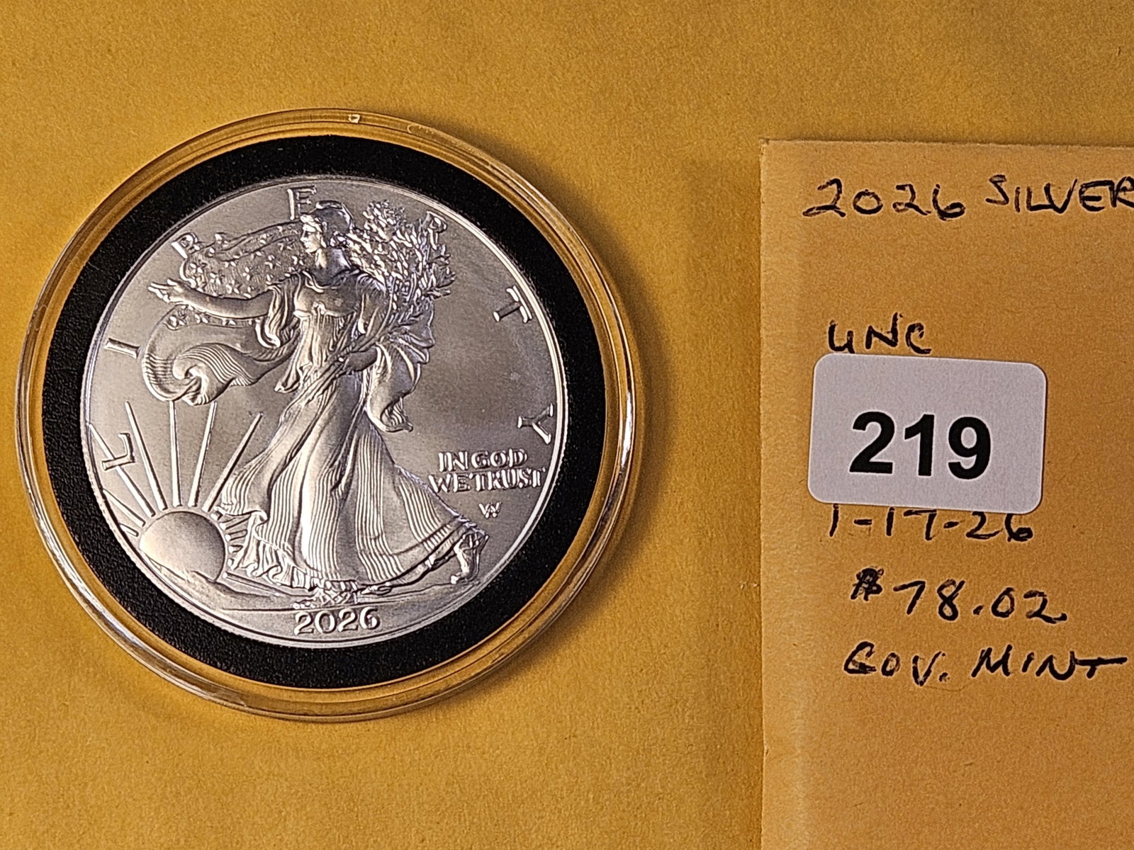 GEM Brilliant Uncirculated 2026 American Silver Eagle - 2
