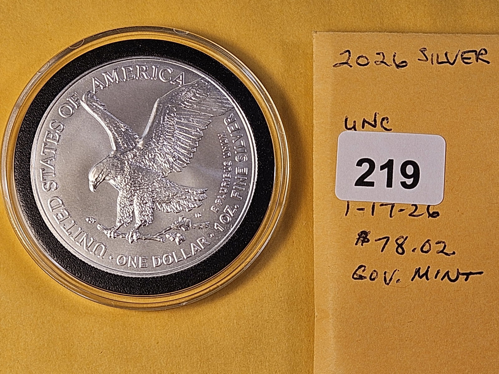 GEM Brilliant Uncirculated 2026 American Silver Eagle - 3